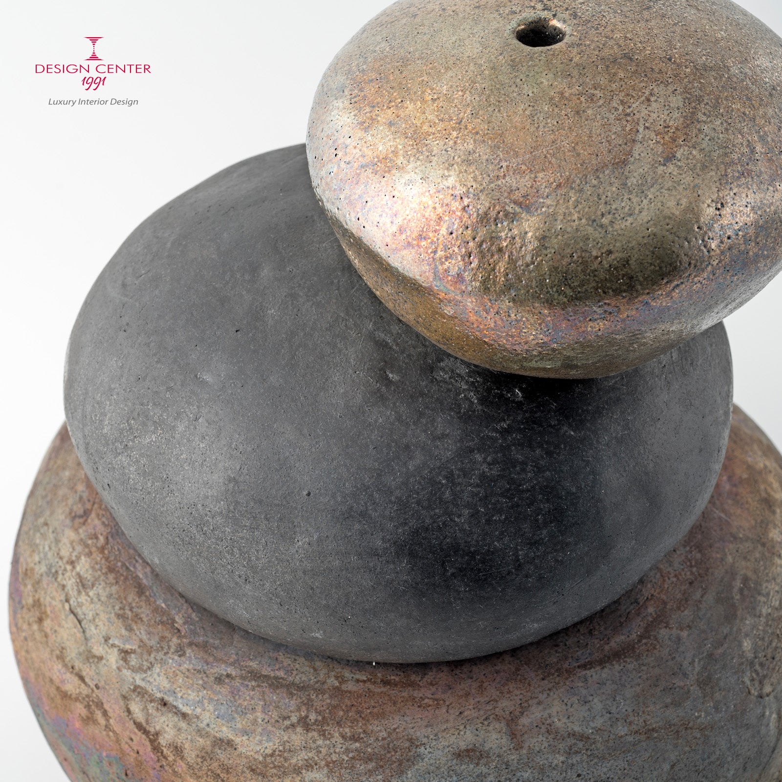 MONDI PARALLELI  #2 - Scultura in ceramica raku - Pezzo unico di Nino Basso