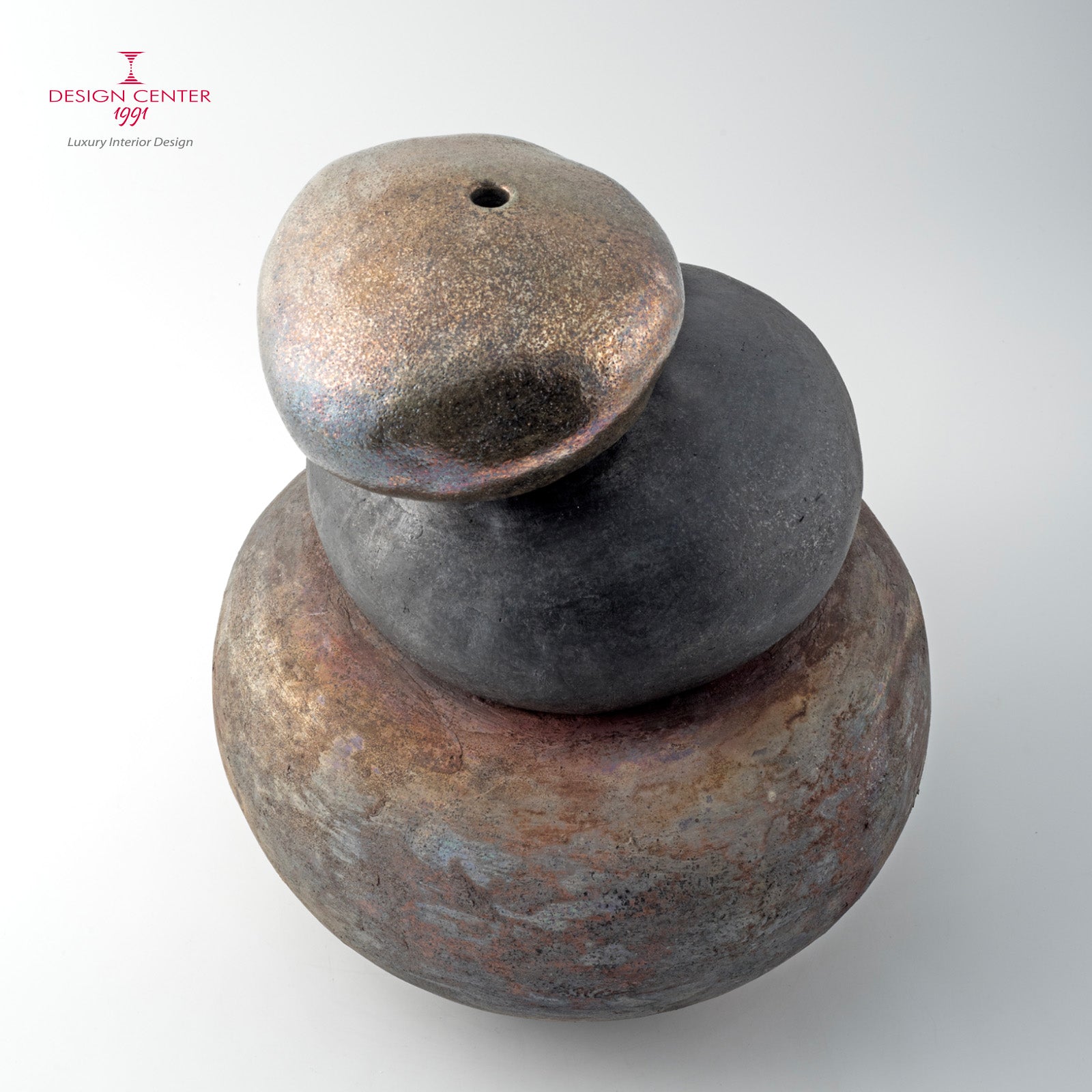MONDI PARALLELI  #2 - Scultura in ceramica raku - Pezzo unico di Nino Basso