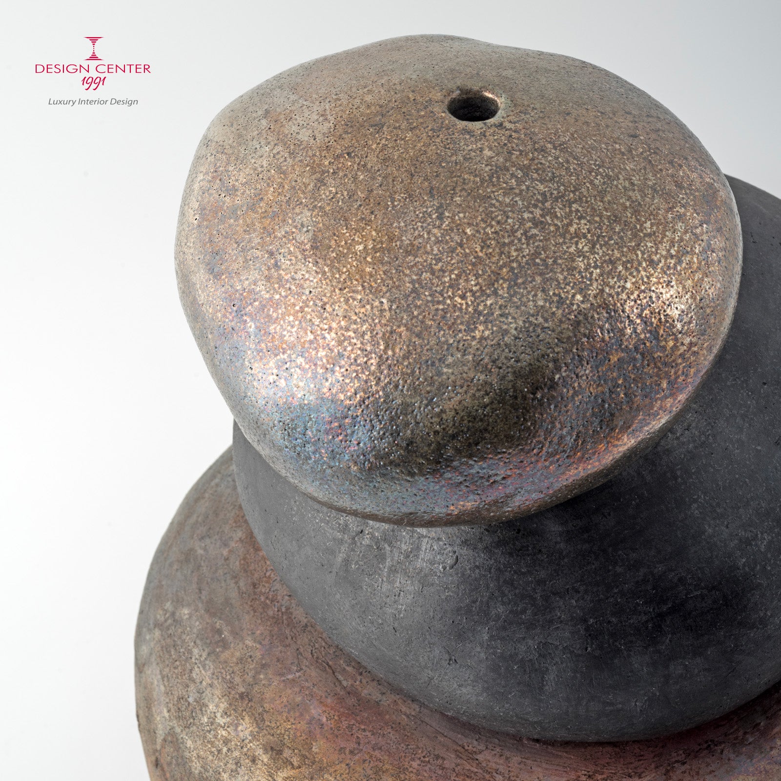 MONDI PARALLELI  #2 - Scultura in ceramica raku - Pezzo unico di Nino Basso