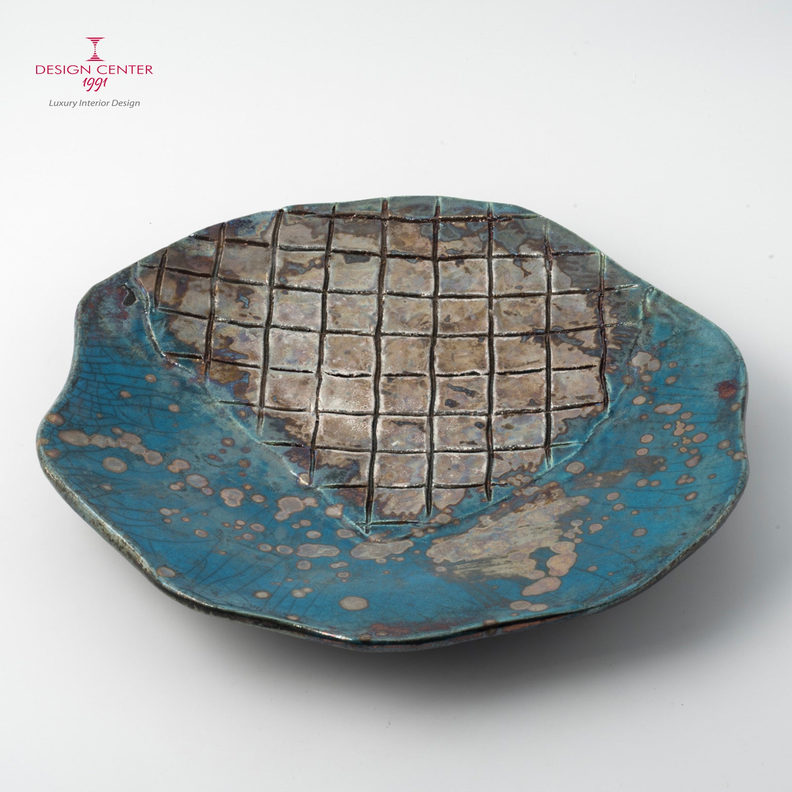 RIFLESSI VENEZIANI #1 - Piatto decorativo in ceramica raku - Pezzo unico di Nino Basso