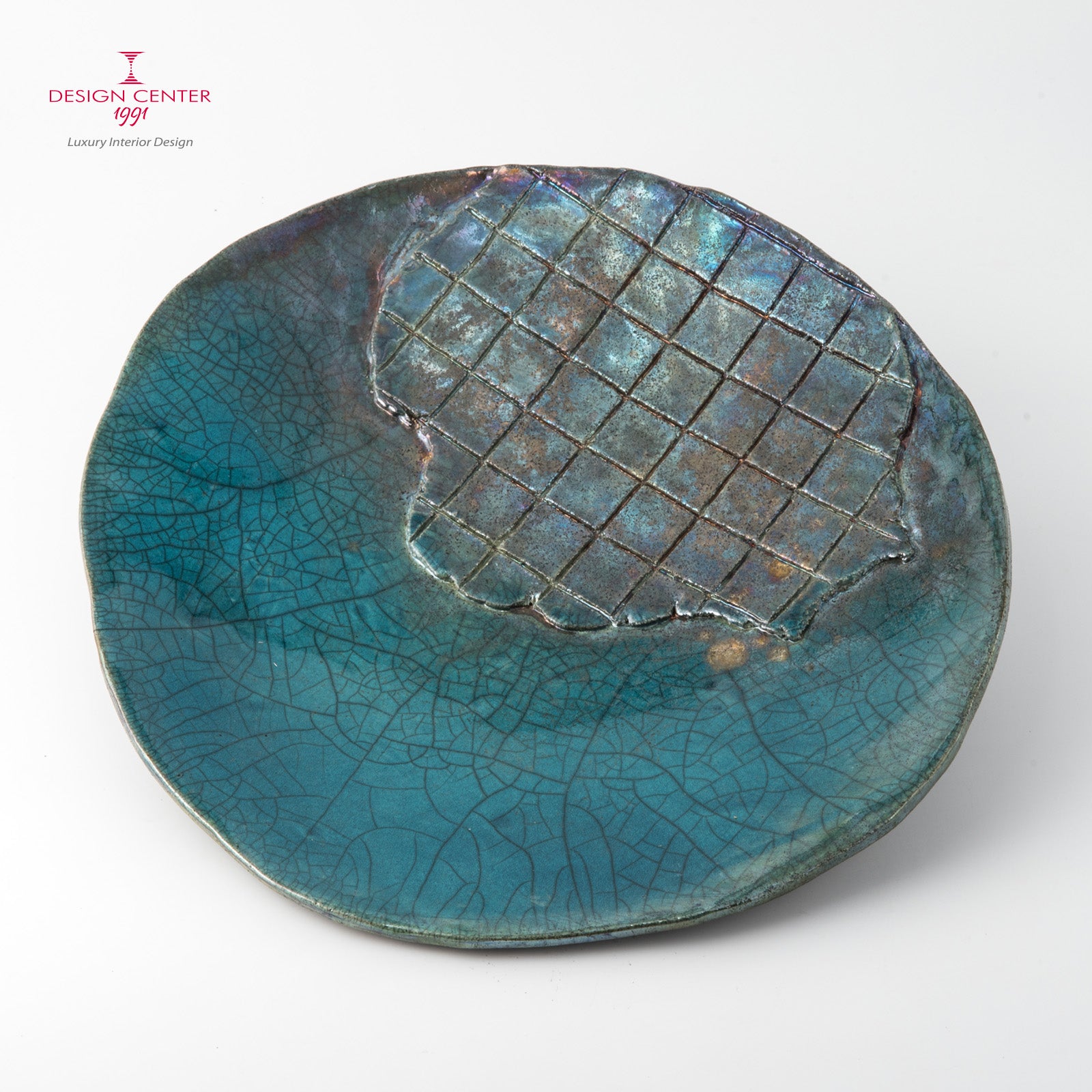 RIFLESSI VENEZIANI  #2 - Piatto decorativo in ceramica Raku - Pezzo unico di Nino Basso