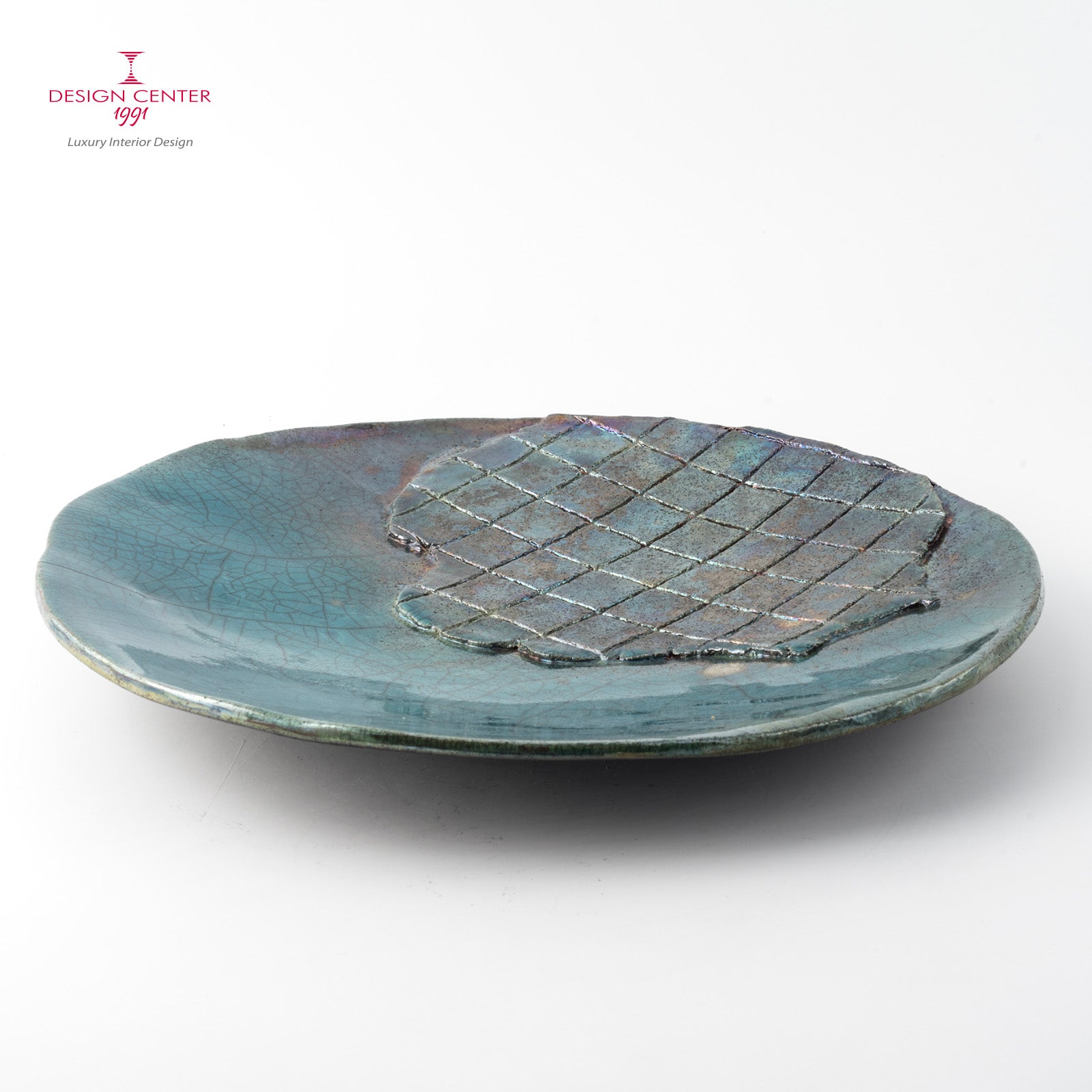 RIFLESSI VENEZIANI  #2 - Piatto decorativo in ceramica Raku - Pezzo unico di Nino Basso