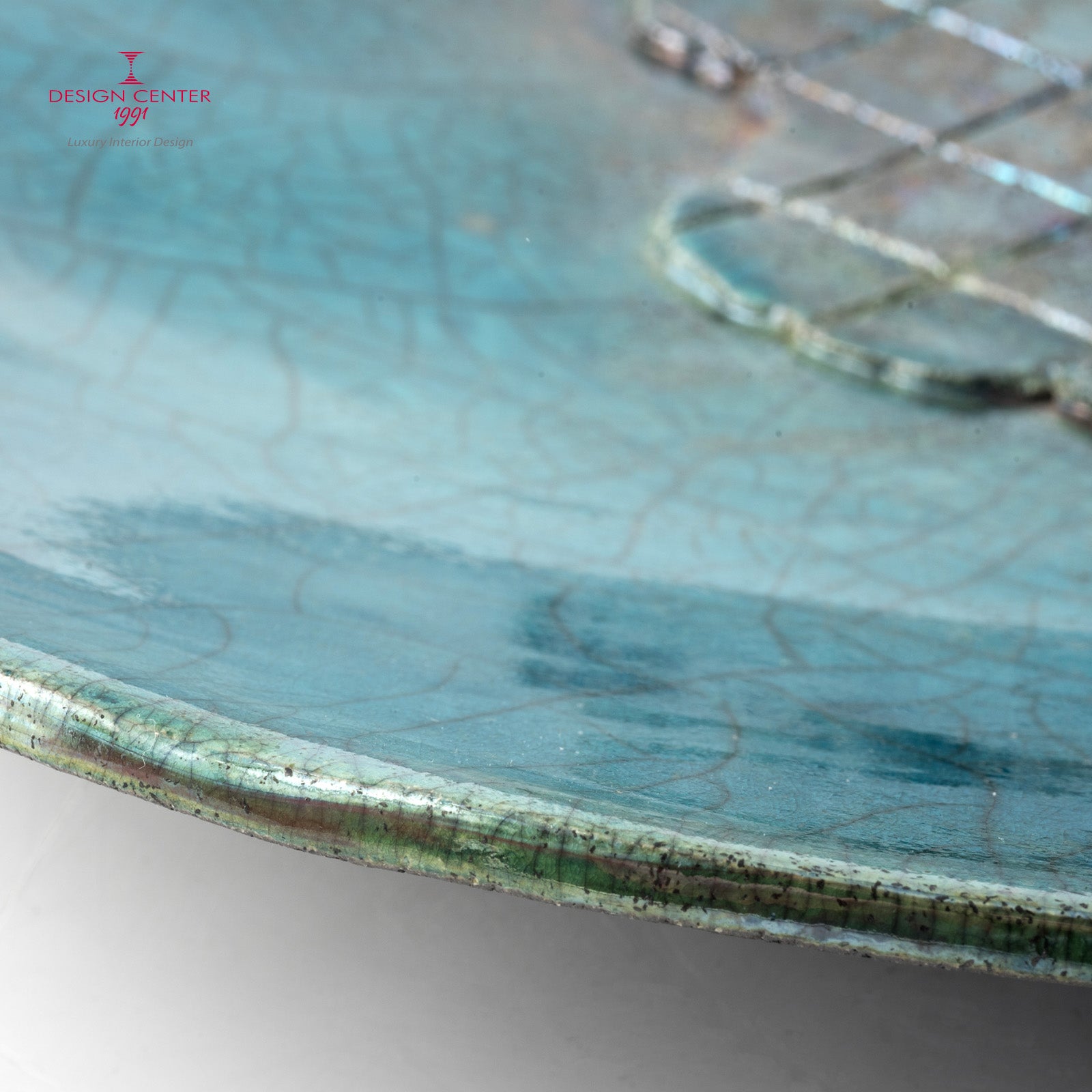 RIFLESSI VENEZIANI  #2 - Piatto decorativo in ceramica Raku - Pezzo unico di Nino Basso