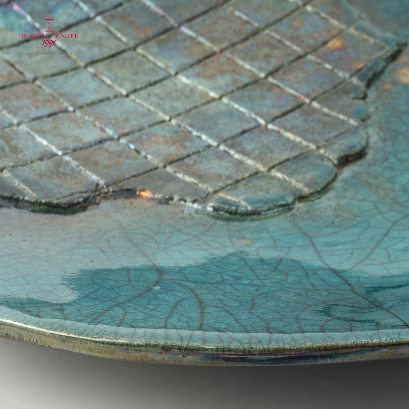 RIFLESSI VENEZIANI  #2 - Piatto decorativo in ceramica Raku - Pezzo unico di Nino Basso