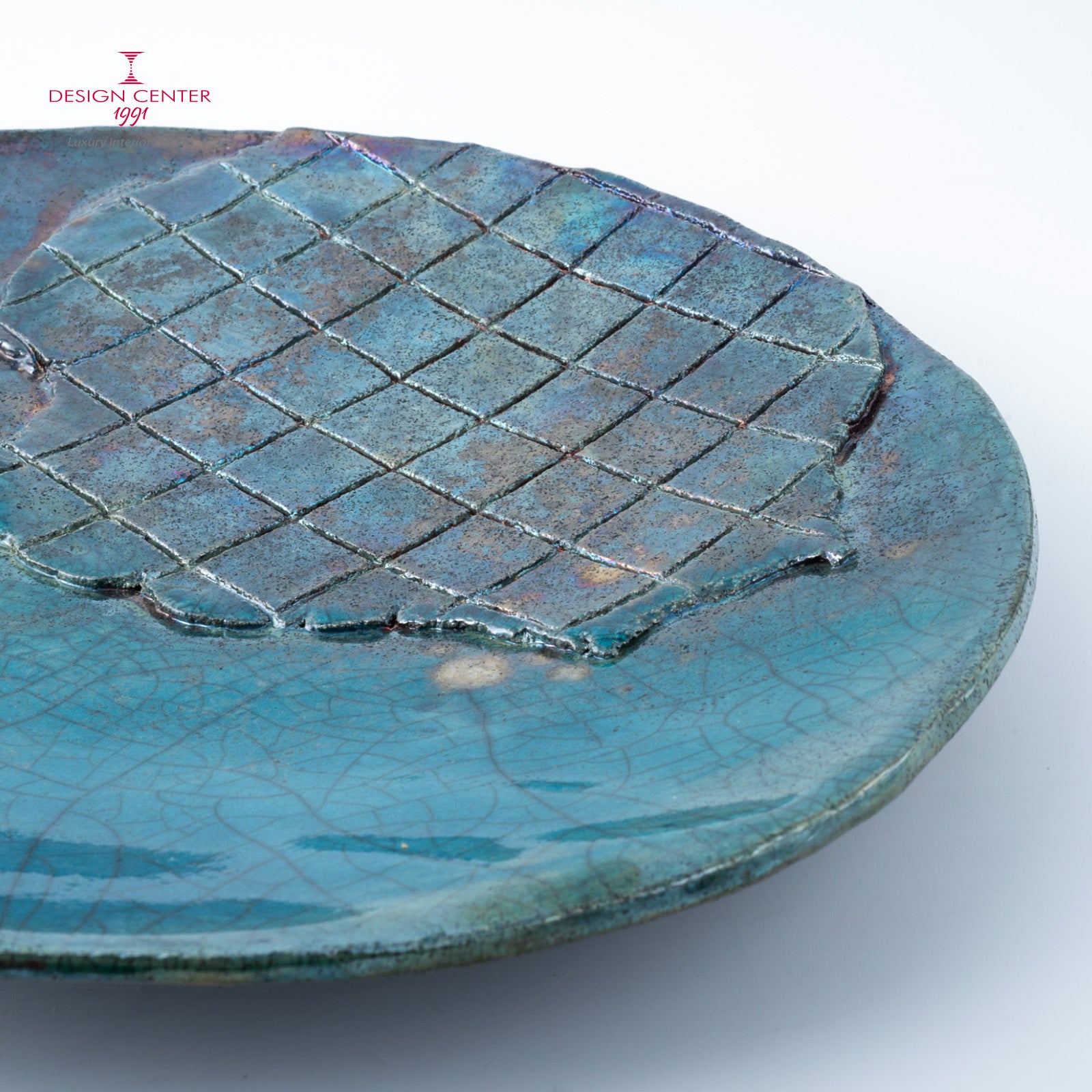 RIFLESSI VENEZIANI  #2 - Piatto decorativo in ceramica Raku - Pezzo unico di Nino Basso