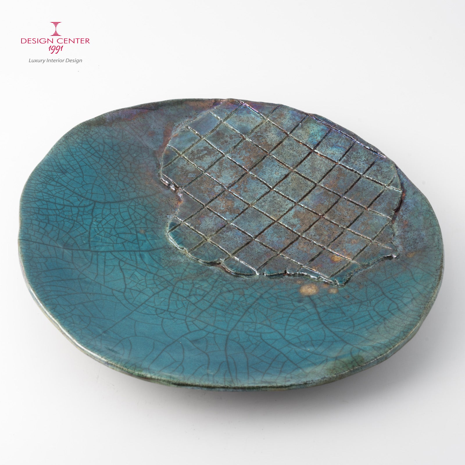RIFLESSI VENEZIANI  #2 - Piatto decorativo in ceramica Raku - Pezzo unico di Nino Basso