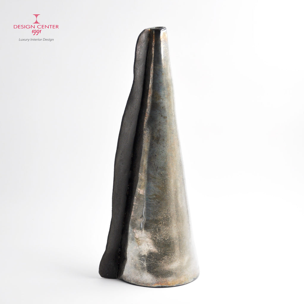 CANTO ALL'ALBA  #2 - Vaso scultura in ceramica Raku - Pezzo unico di Nino Basso