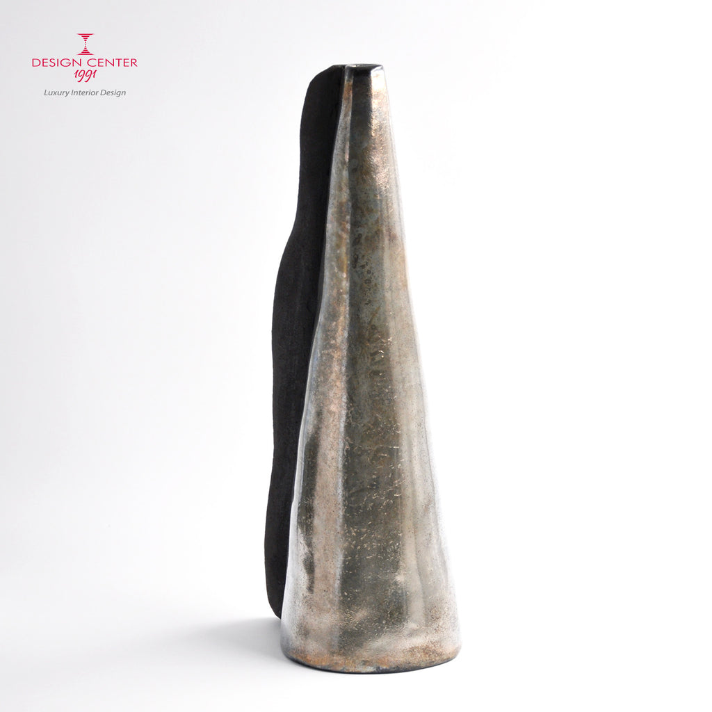 CANTO ALL'ALBA  #2 - Vaso scultura in ceramica Raku - Pezzo unico di Nino Basso