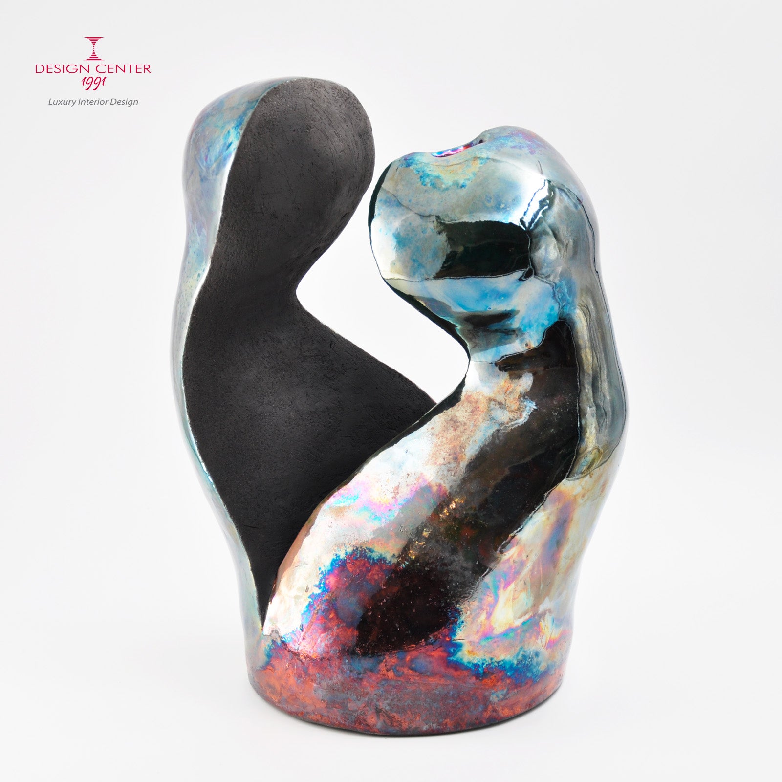 INTESA - Scultura in ceramica Raku -  Pezzo unico di Nino Basso