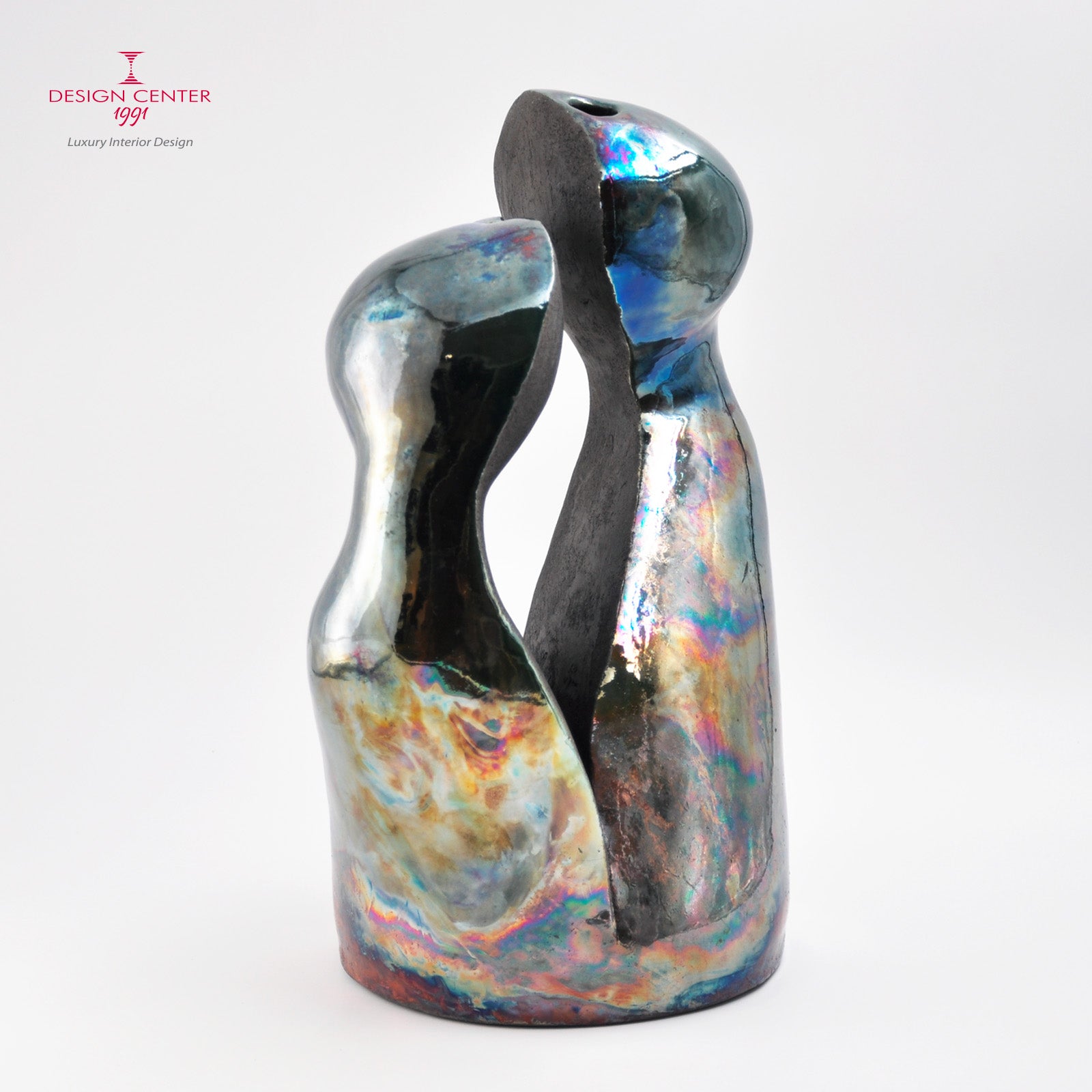 INTESA - Scultura in ceramica Raku -  Pezzo unico di Nino Basso