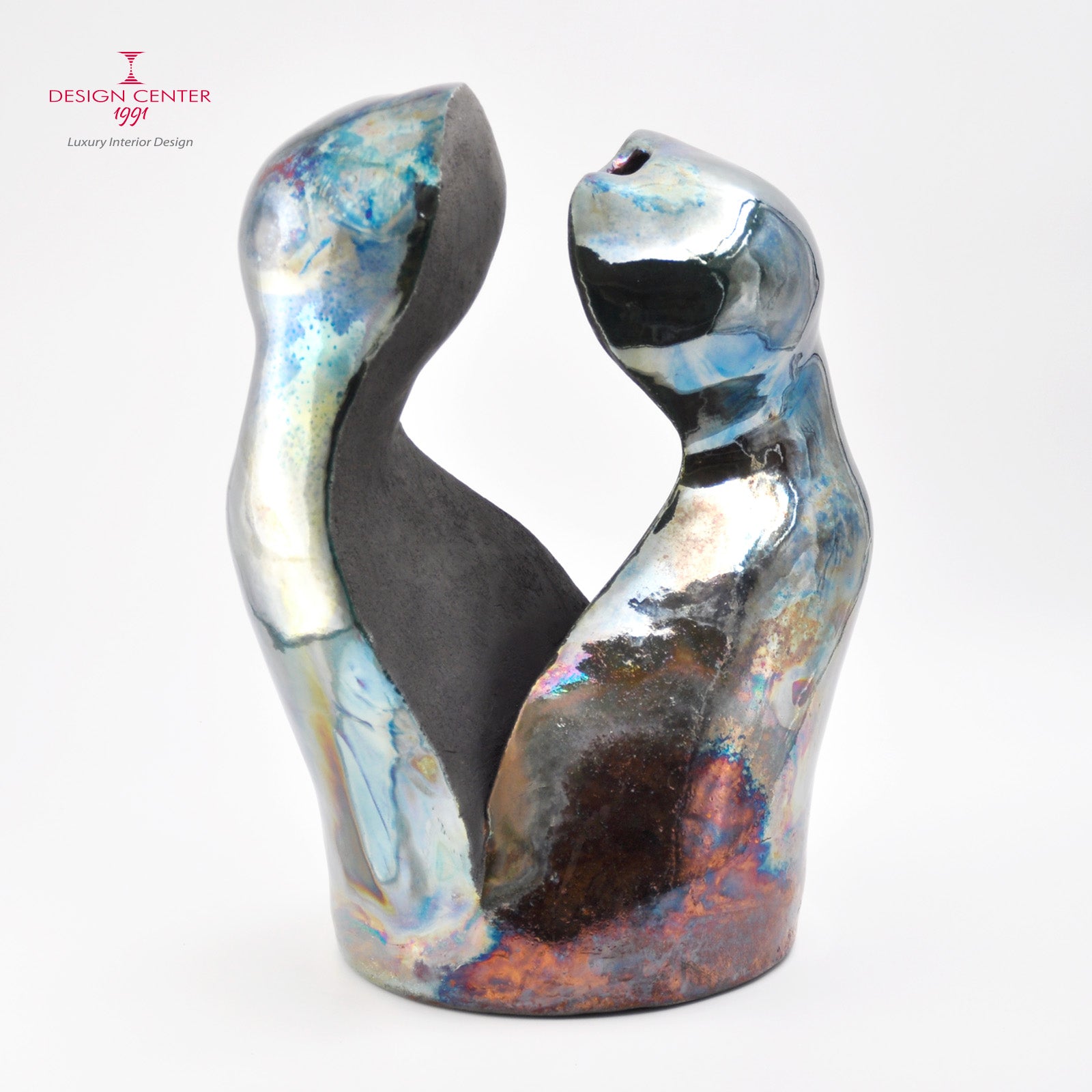 INTESA - Scultura in ceramica Raku -  Pezzo unico di Nino Basso