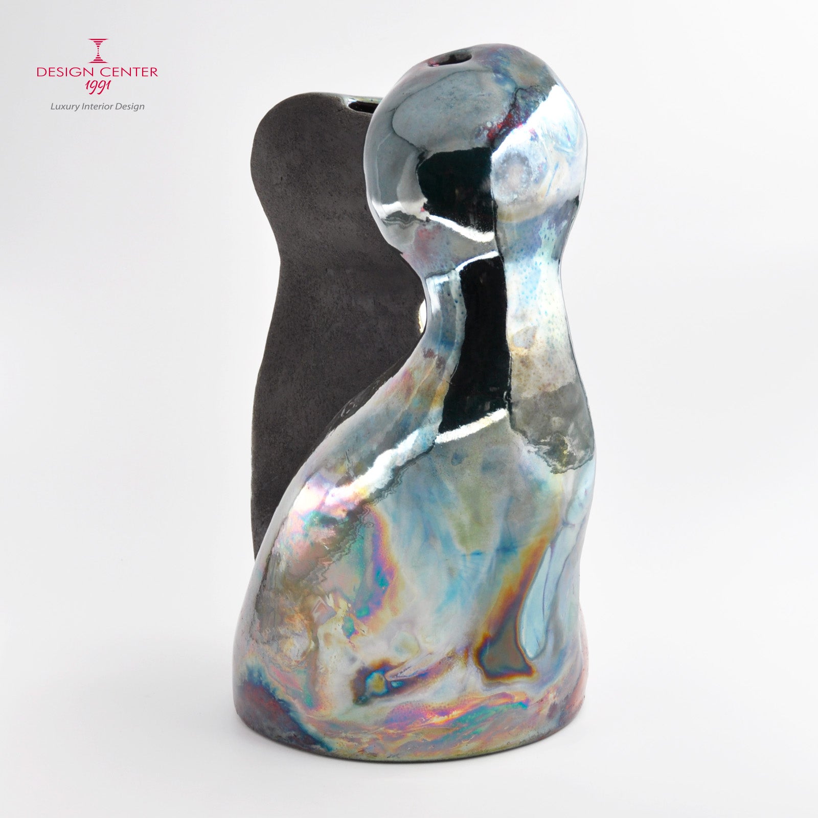 INTESA - Scultura in ceramica Raku -  Pezzo unico di Nino Basso