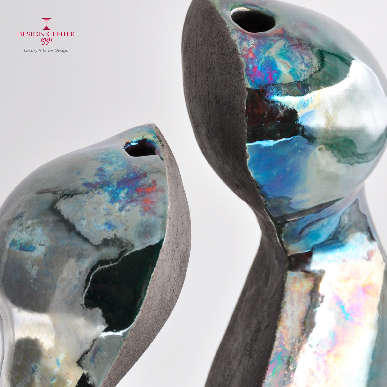 INTESA - Scultura in ceramica Raku -  Pezzo unico di Nino Basso