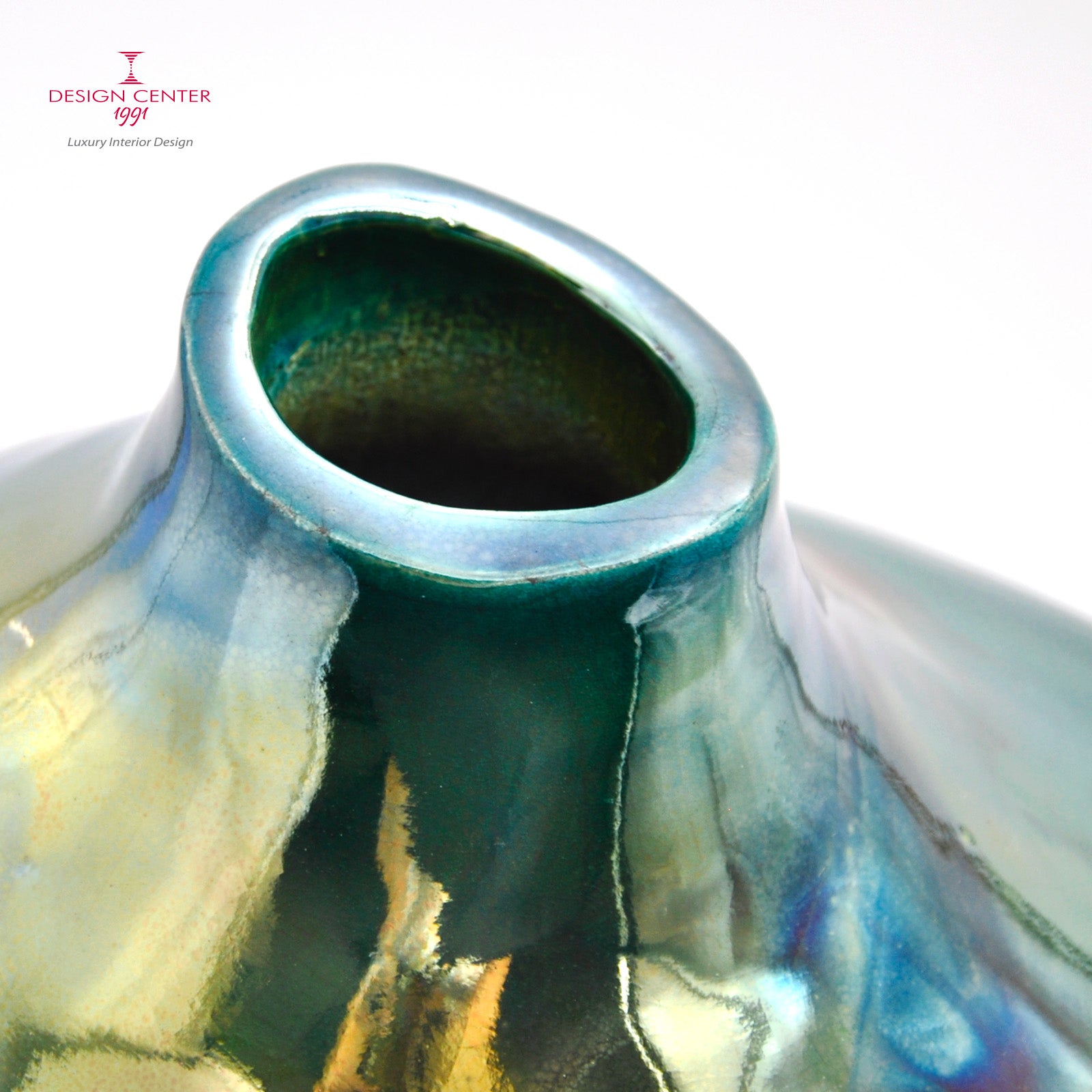 SPLENDIDO VERDE - Vaso scultura in ceramica Raku - Pezzo unico di Nino Basso
