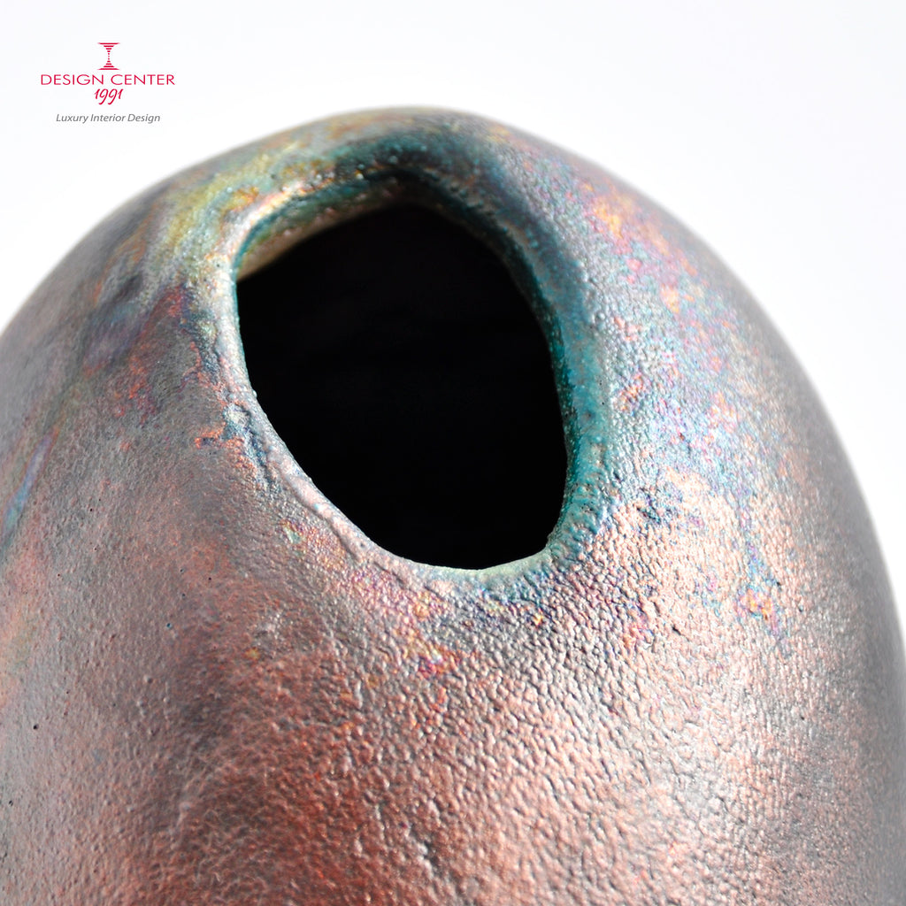 INTRECCIO SILENTE - Scultura in ceramica Raku - Pezzo unico di Nino Basso