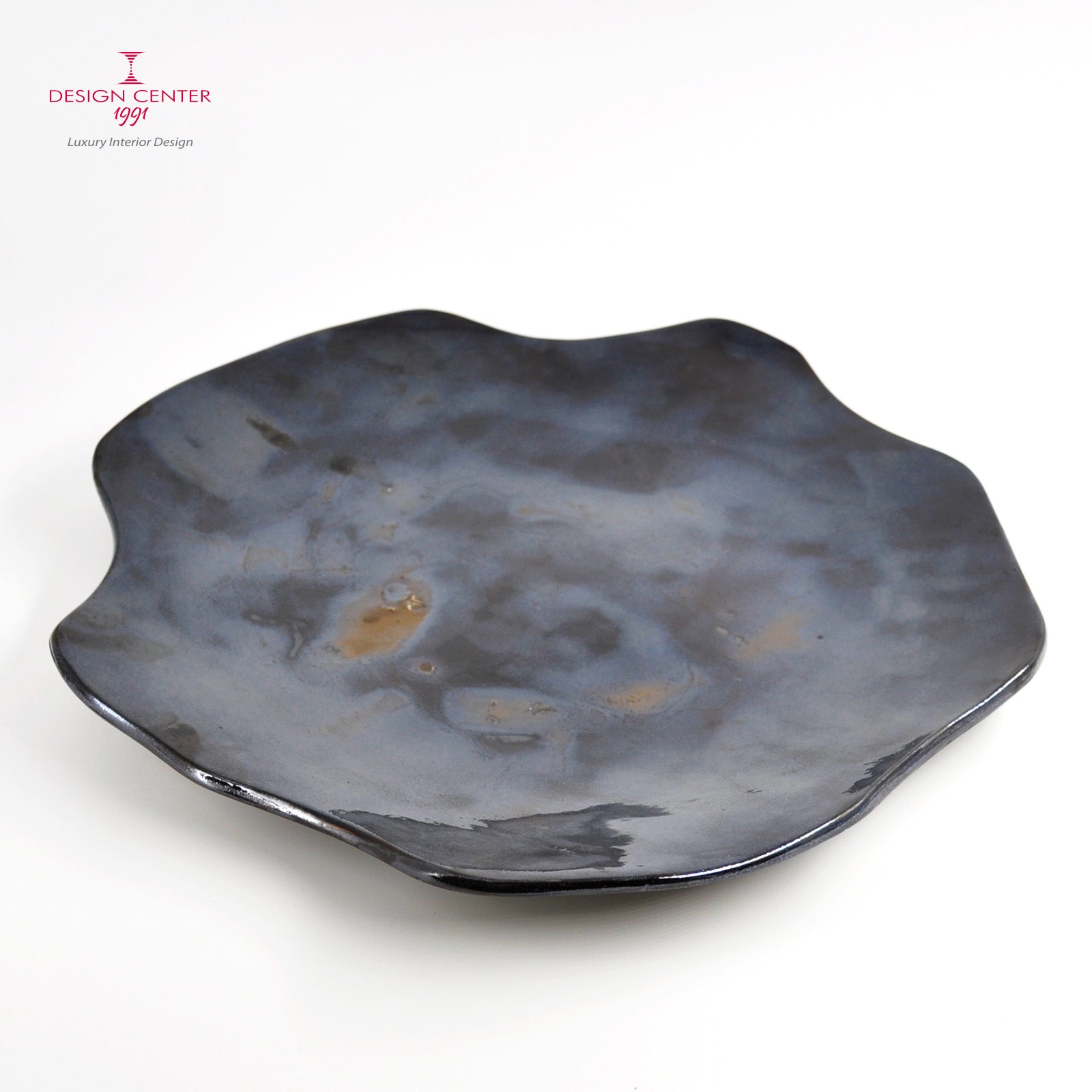 NOTTE STELLATA #1 - Piatto decorativo in ceramica - Pezzo unico di Nino Basso