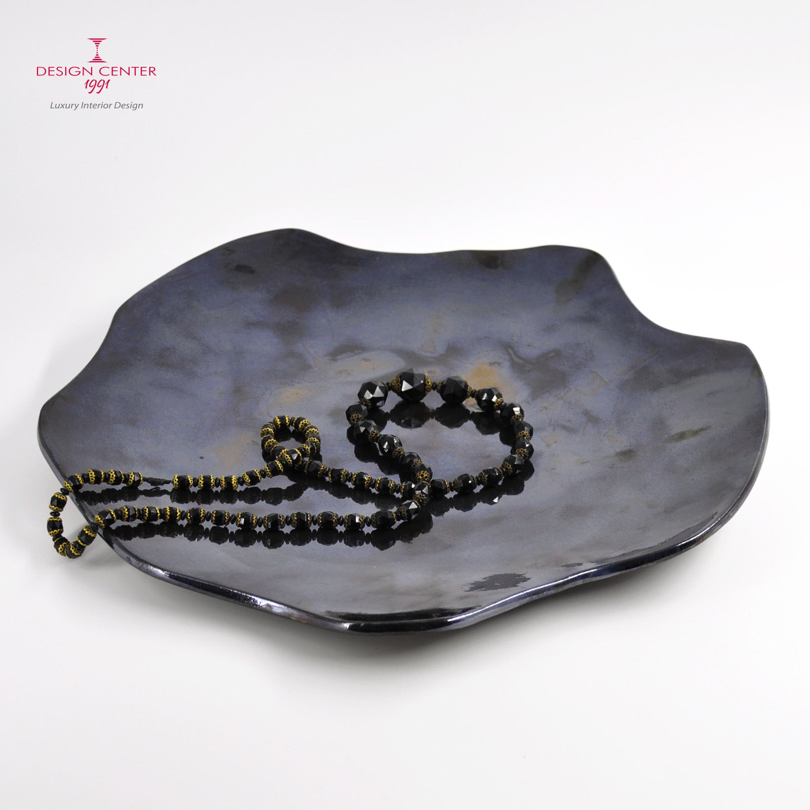NOTTE STELLATA #1 - Piatto decorativo in ceramica - Pezzo unico di Nino Basso