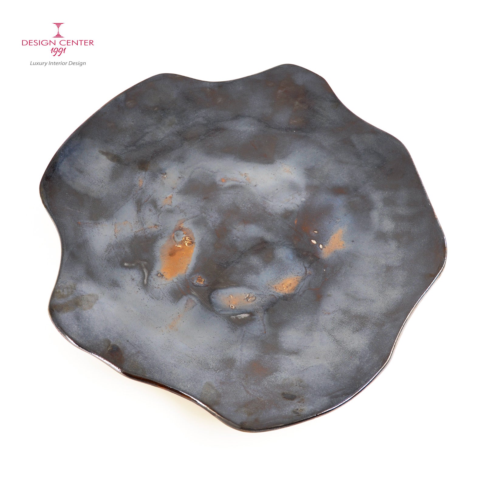 NOTTE STELLATA #1 - Piatto decorativo in ceramica - Pezzo unico di Nino Basso