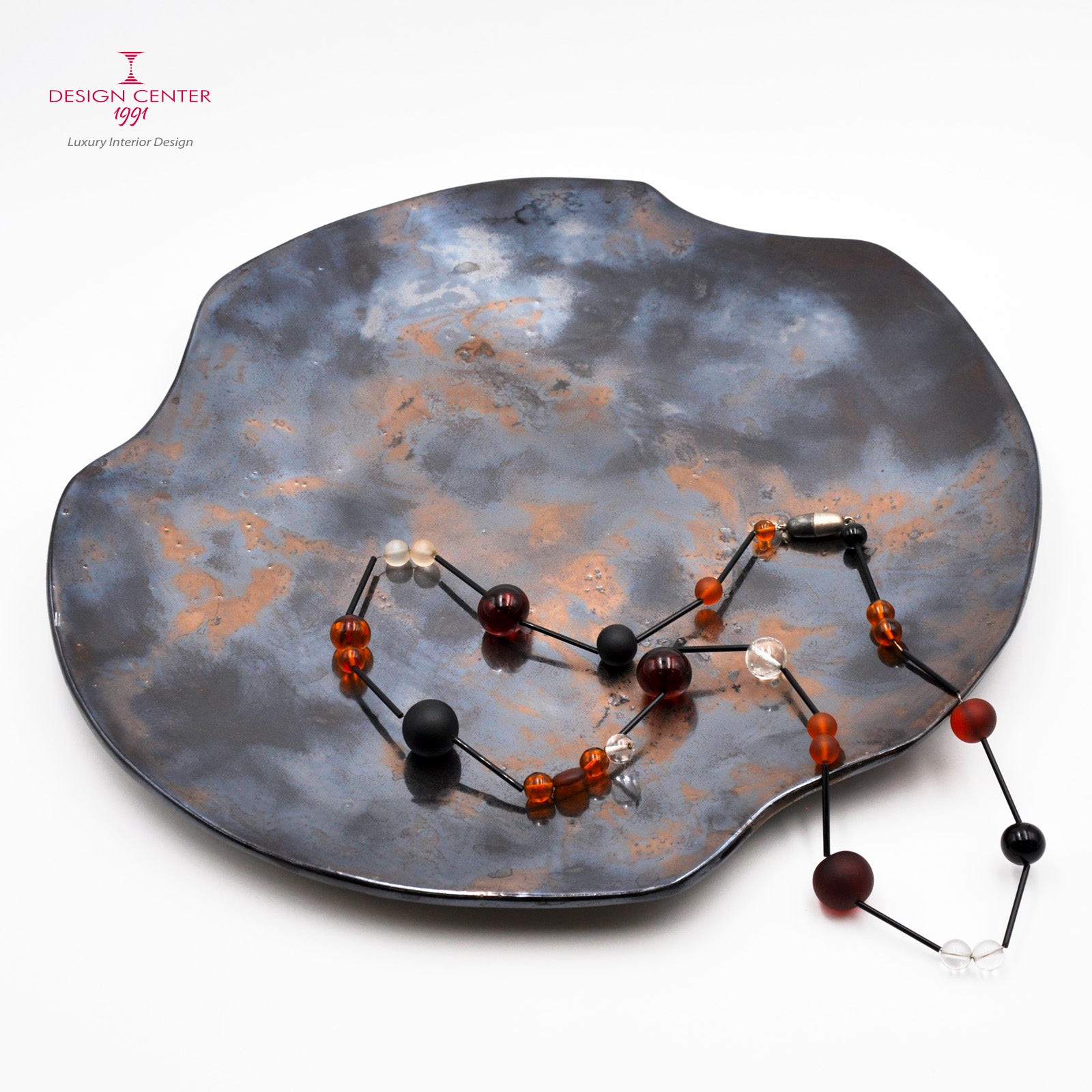 NOTTE STELLATA  #2 -  Piatto decorativo in ceramica - Pezzo unico di Nino Basso