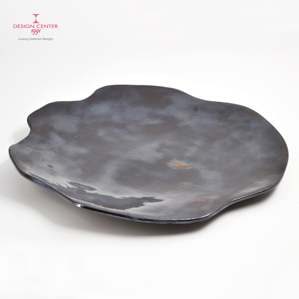 NOTTE STELLATA  #3 - Piatto decorativo in ceramica - Pezzo unico di Nino Basso