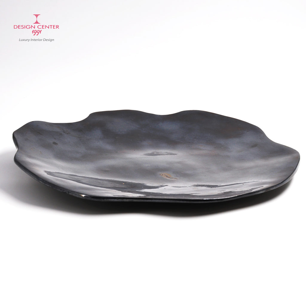 NOTTE STELLATA  #3 - Piatto decorativo in ceramica - Pezzo unico di Nino Basso