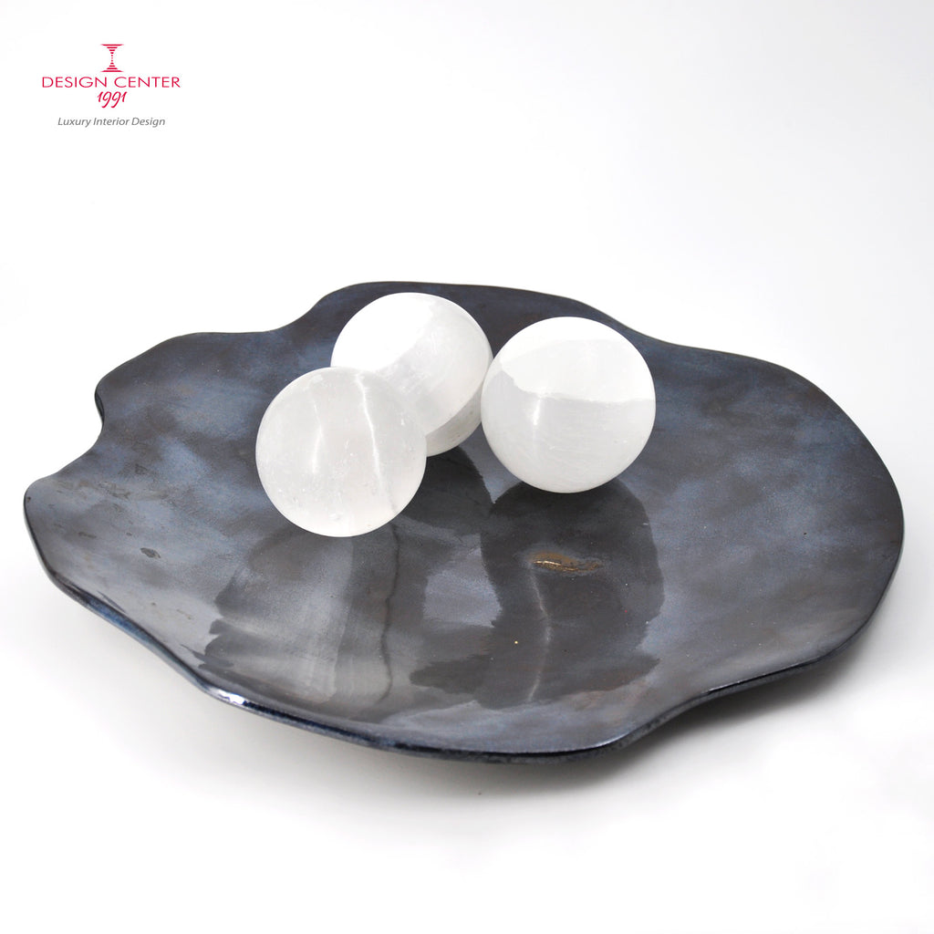 NOTTE STELLATA  #3 - Piatto decorativo in ceramica - Pezzo unico di Nino Basso