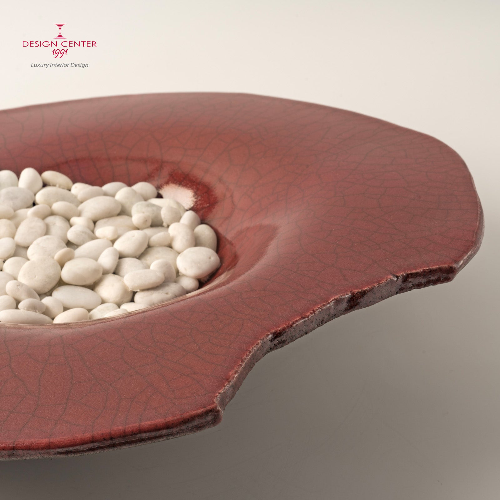 INCANTO AMARANTO - Piatto scultura in ceramica raku - Pezzo unico di Nino Basso
