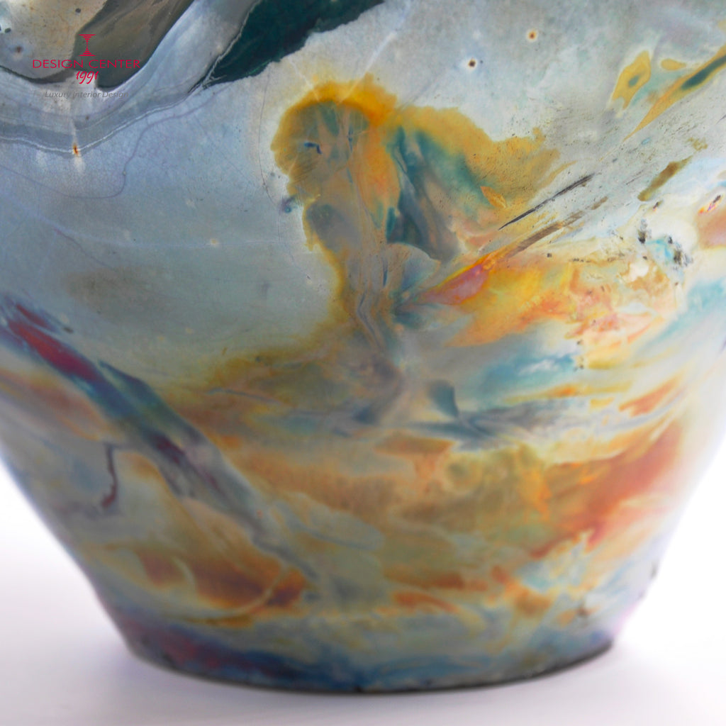 I GIARDINI DELL'EDEN  #3 - Vaso scultura in ceramica Raku - Pezzo unico di Nino Basso