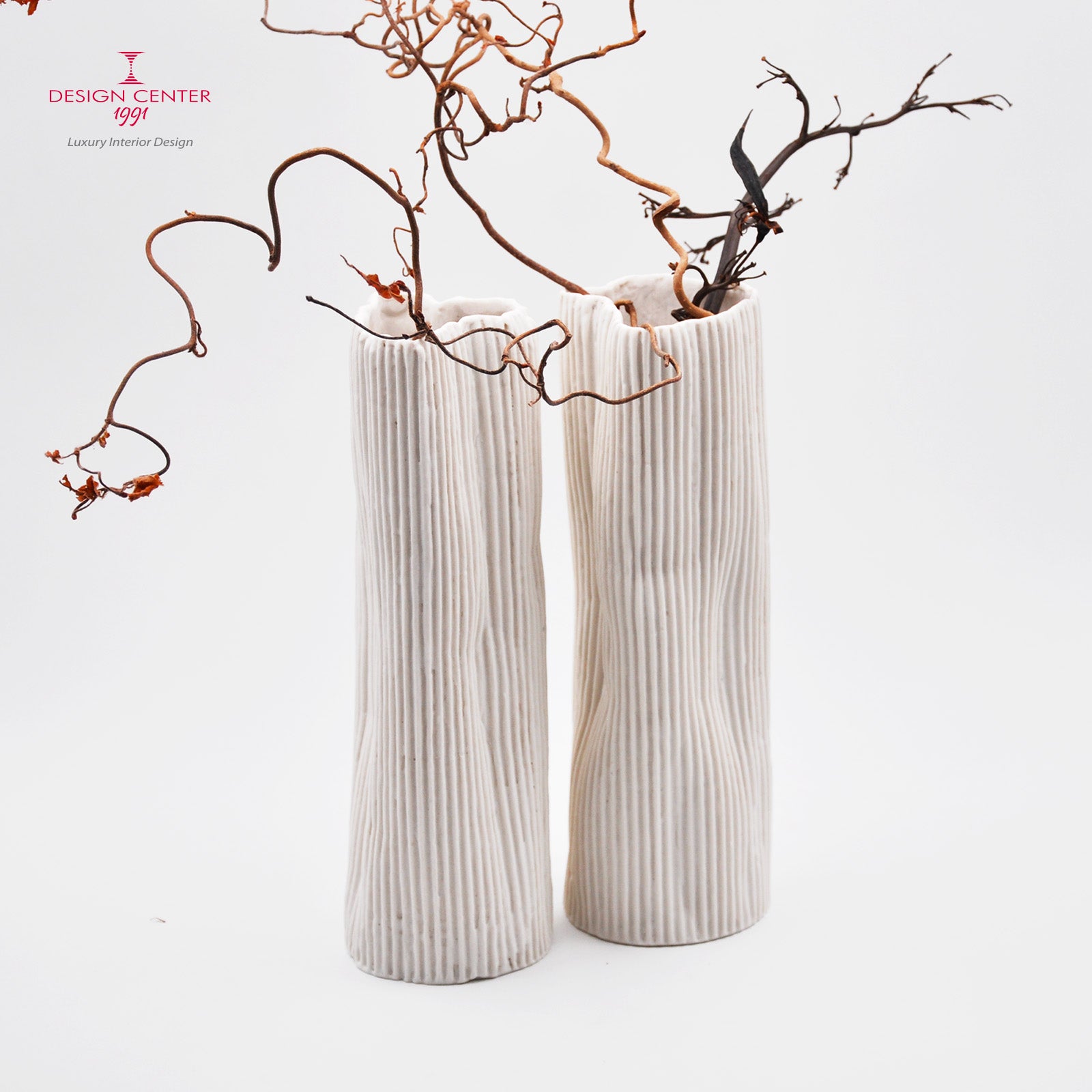 PAESAGGIO 19 - Coppia Vasi in porcellana paperclay #2 - Set unico di Nino Basso