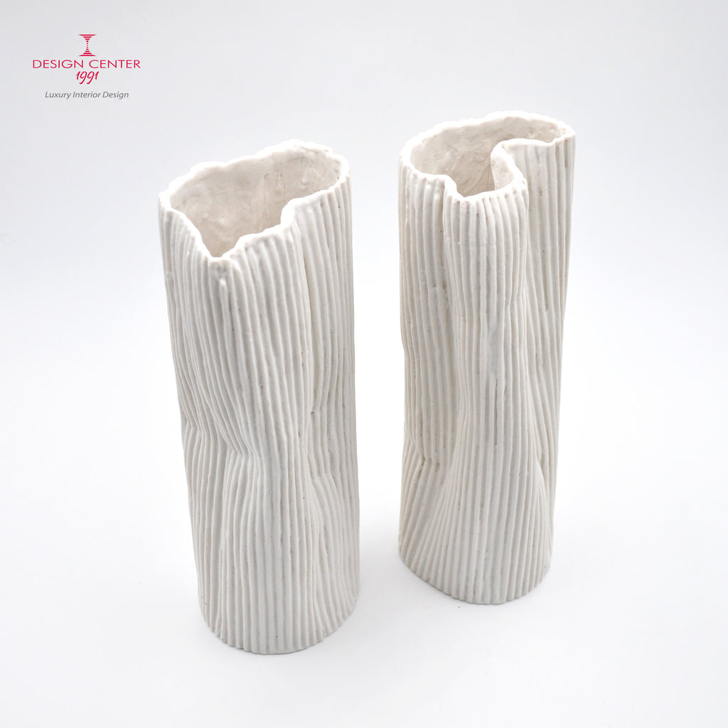PAESAGGIO 19 - Coppia vasi in porcellana paperclay  #3 - Set unico di Nino Basso