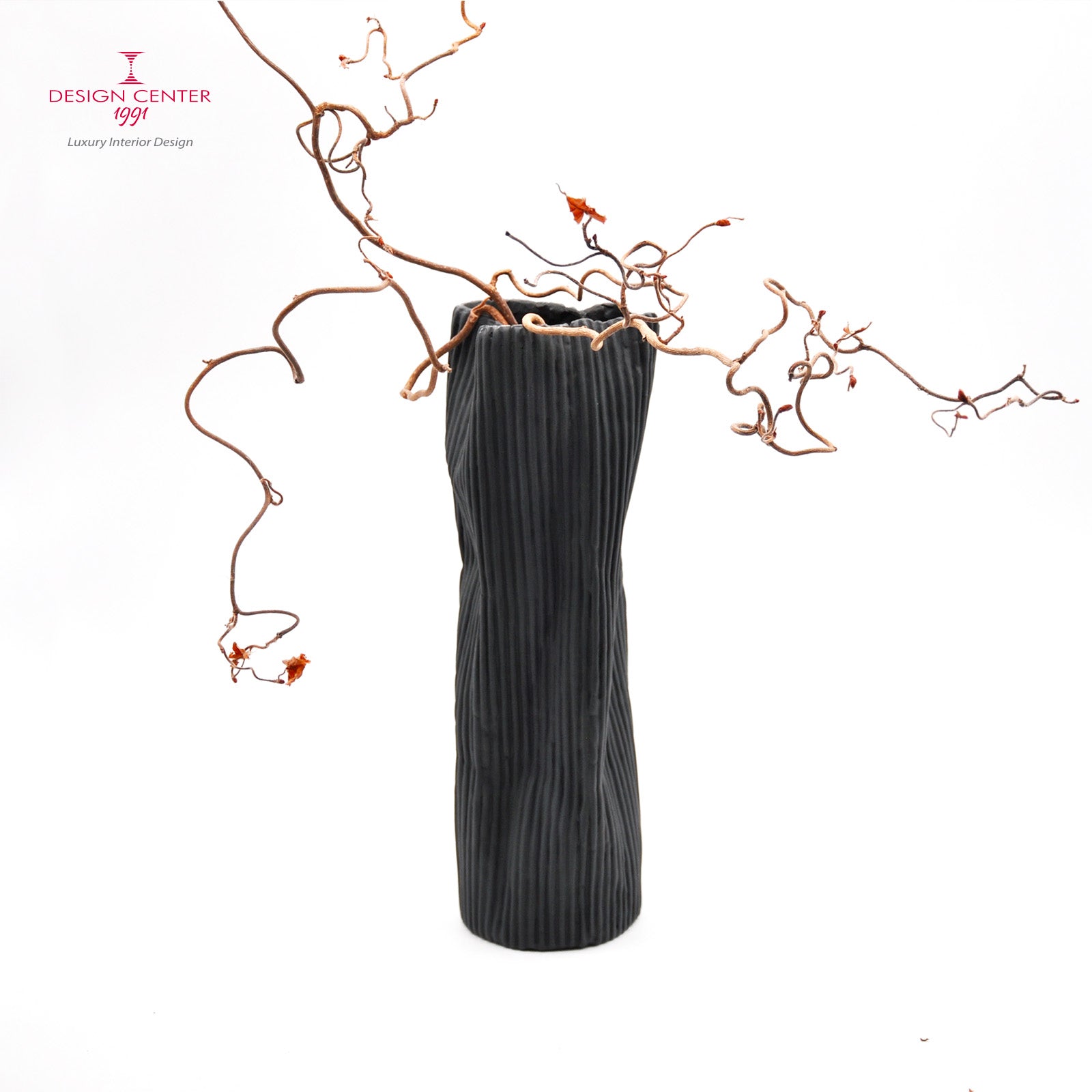 PAESAGGIO 24 BLACK - Vaso in porcellana paperclay - Pezzo unico di Nino Basso