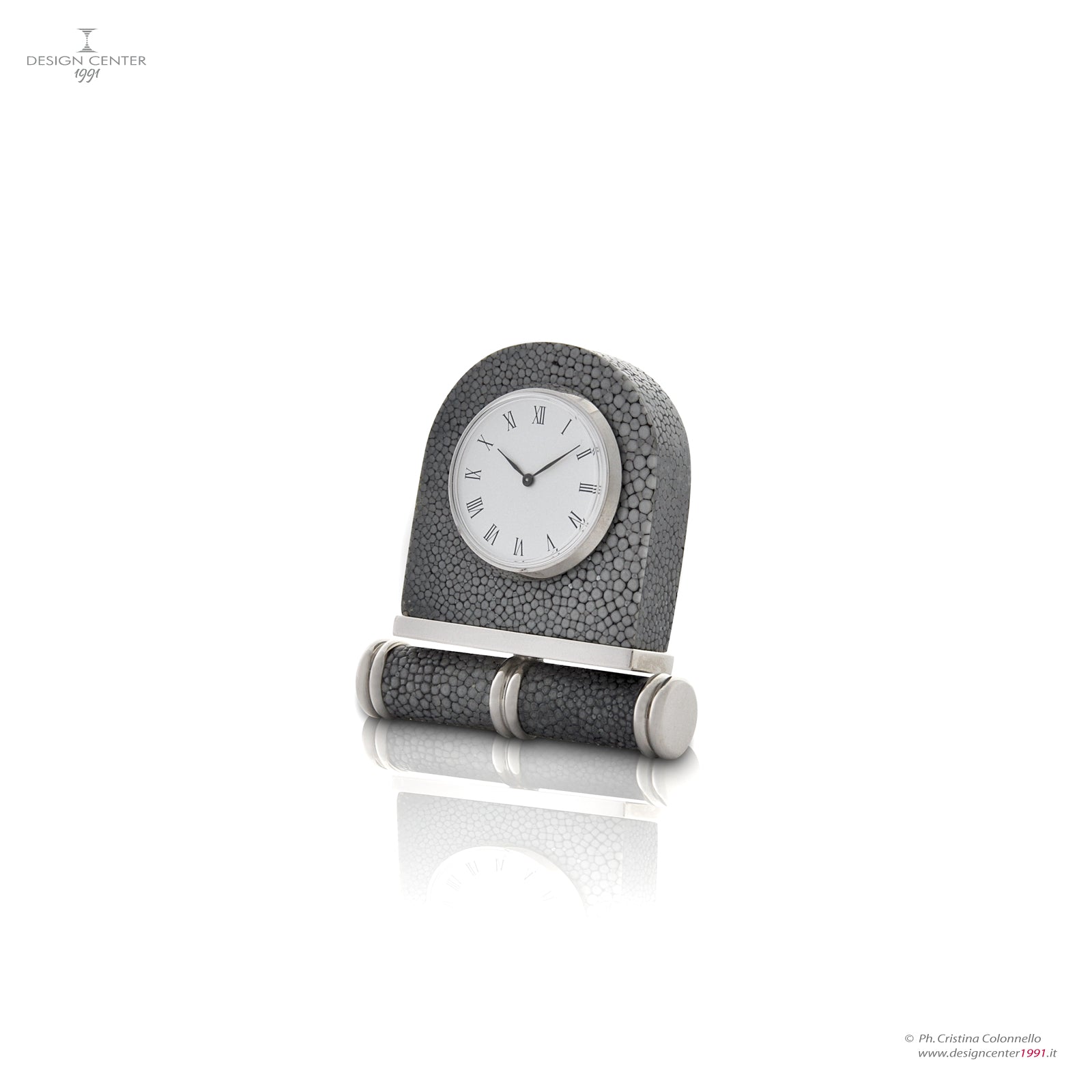 INCANTO - Orologio scultura in shagreen grigio - Collezione Galucharme