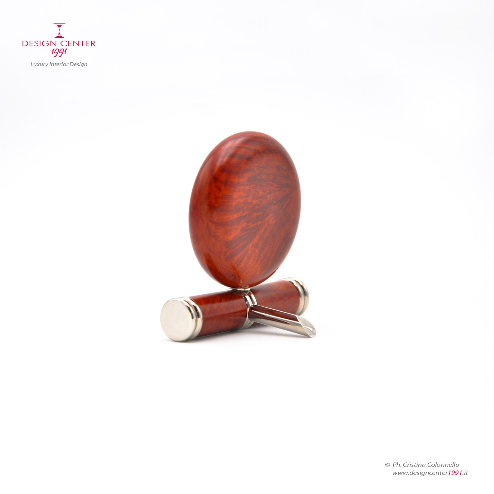 SOLE - Orologio scultura in radica di erica - Design Art Déco - Collezione Essenze