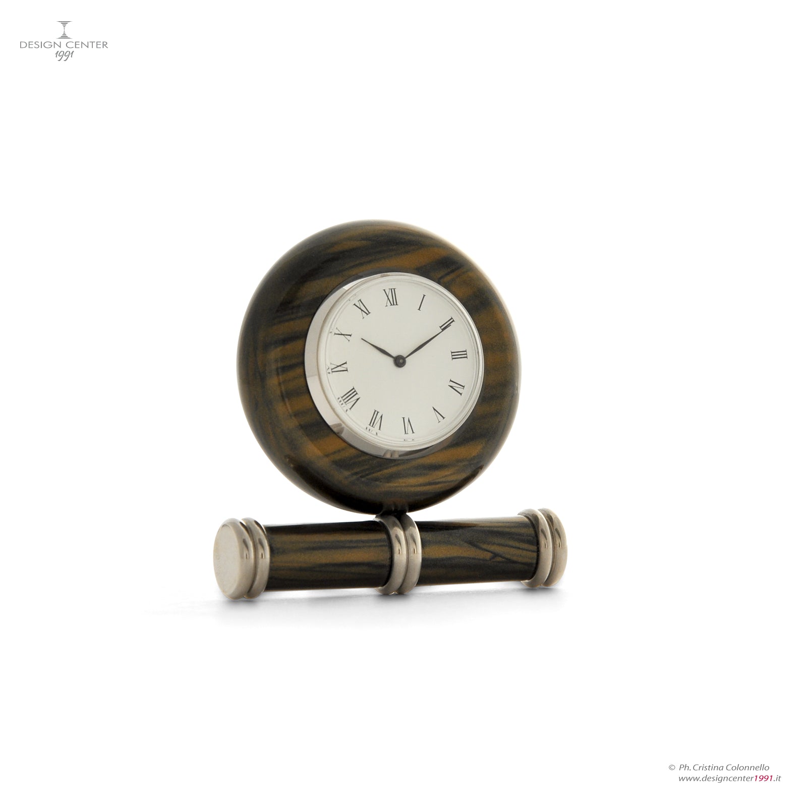 SOLE - Orologio scultura laccato Canneto dorato - Collezione Le Lacche