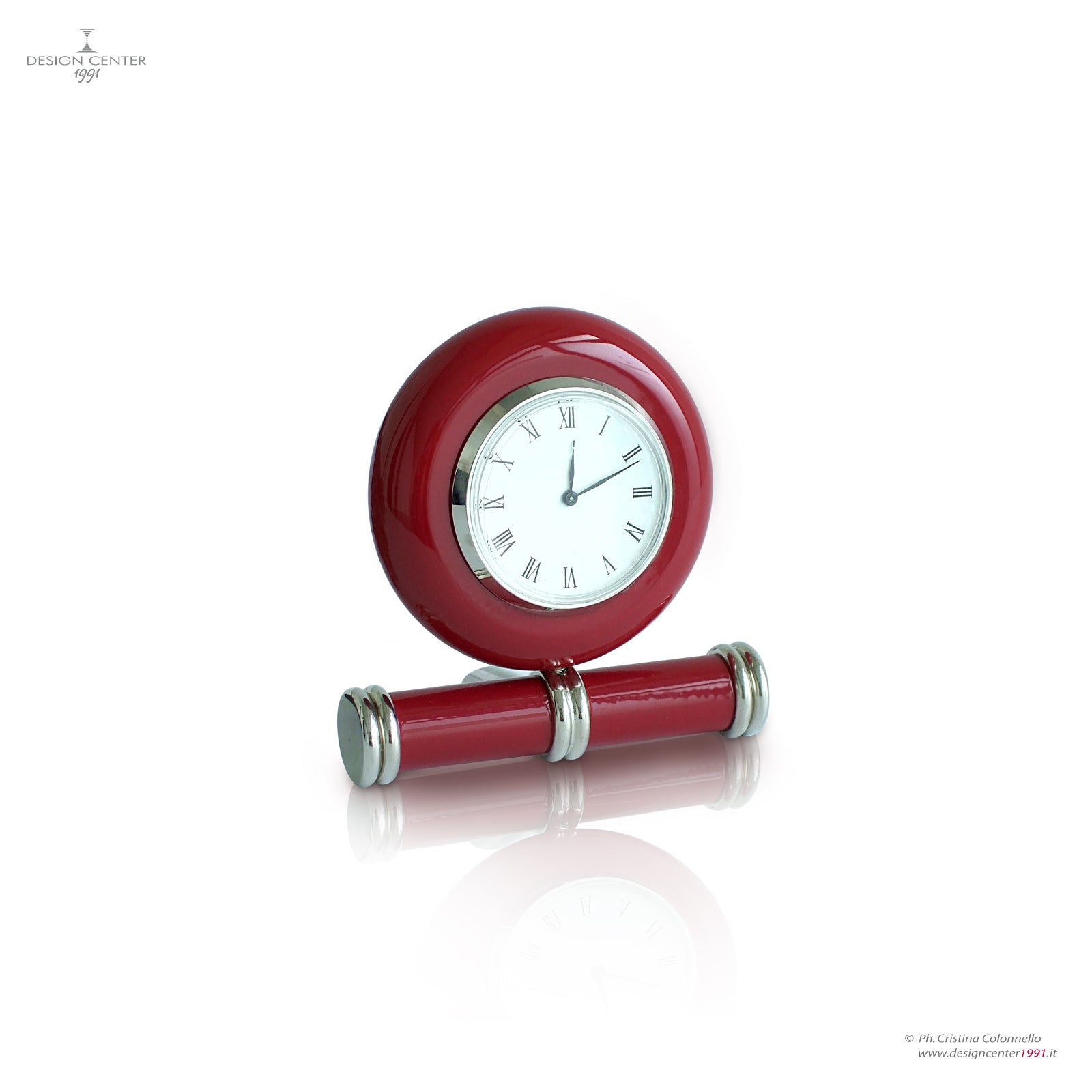 SOLE - Orologio scultura laccato Rubino - Collezione Le Lacche