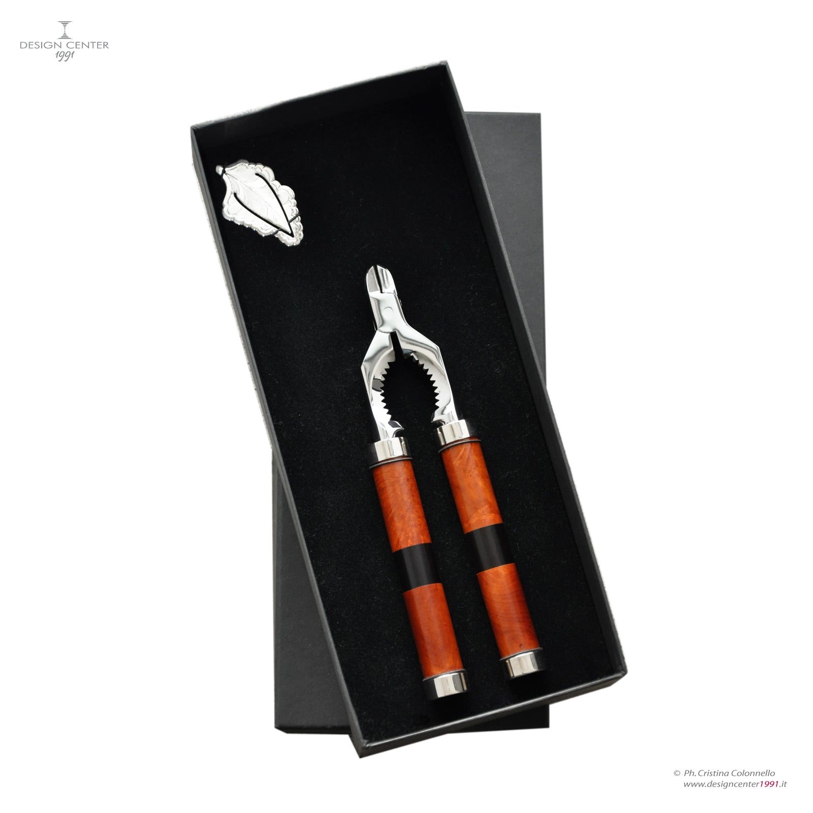 Pinza per Champagne in erica e ebano - Collezione Wine & cocktail  di Nino Basso
