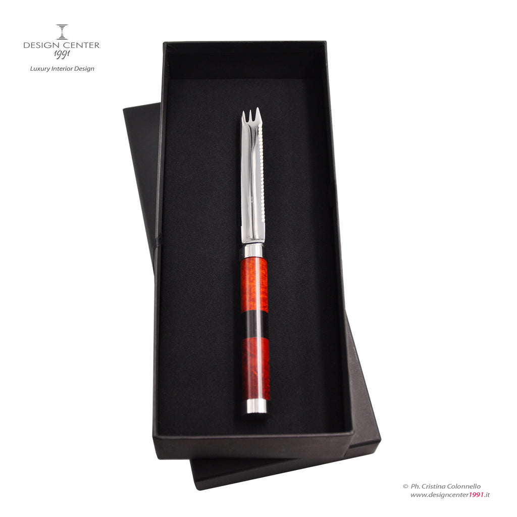 Coltello per agrumi in radica di erica e ebano - Design di Nino Basso