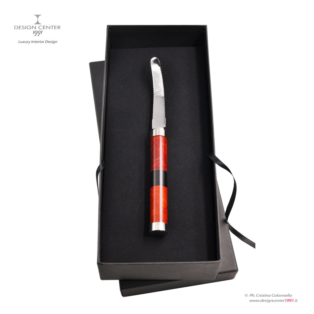 Coltello da pompelmo in radica di erica e ebano - Design Nino Basso