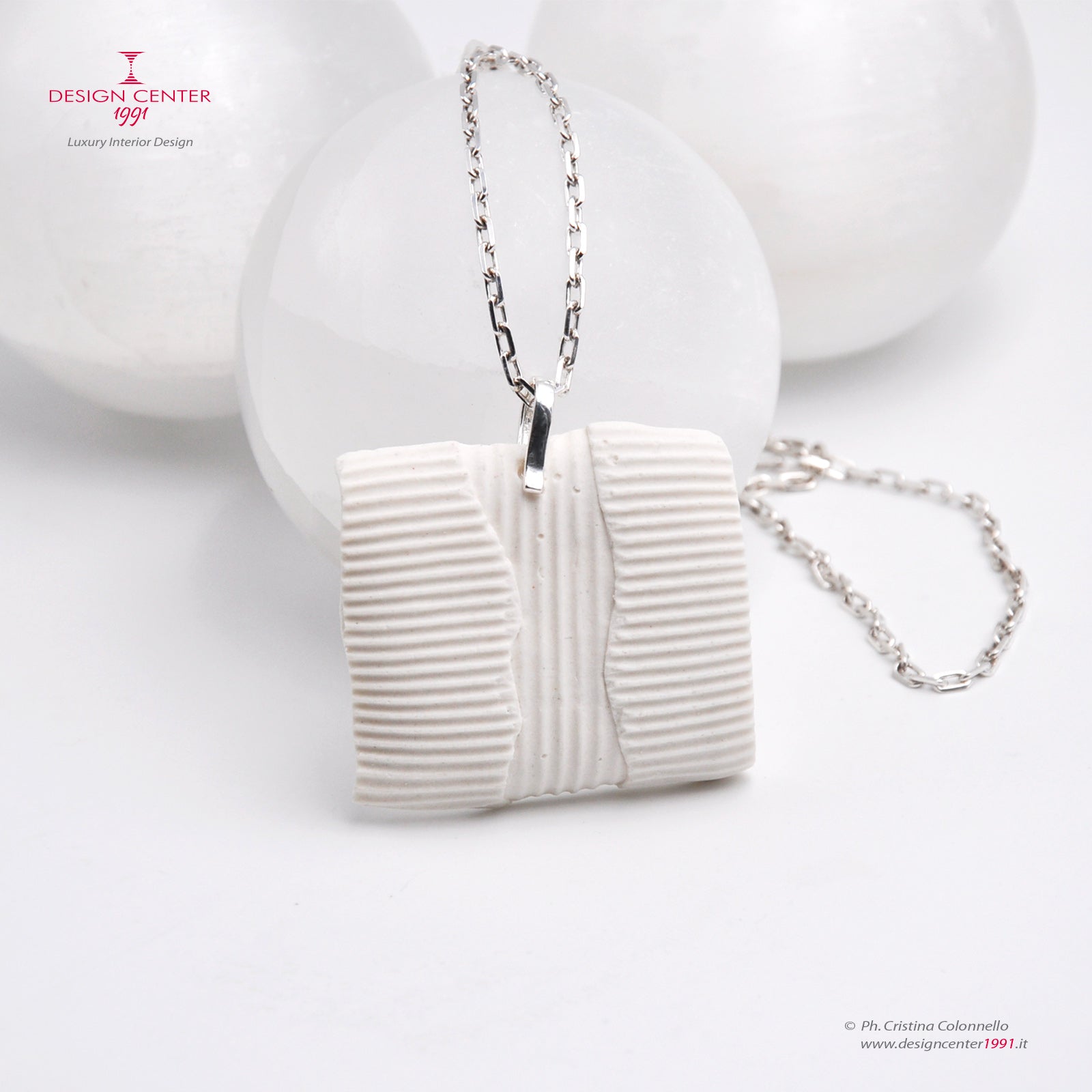 Design Necklace with Pendant-Porcelain Sculpture #10