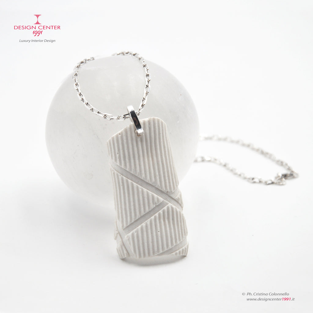 Design Necklace with Pendant-Porcelain Sculpture #3
