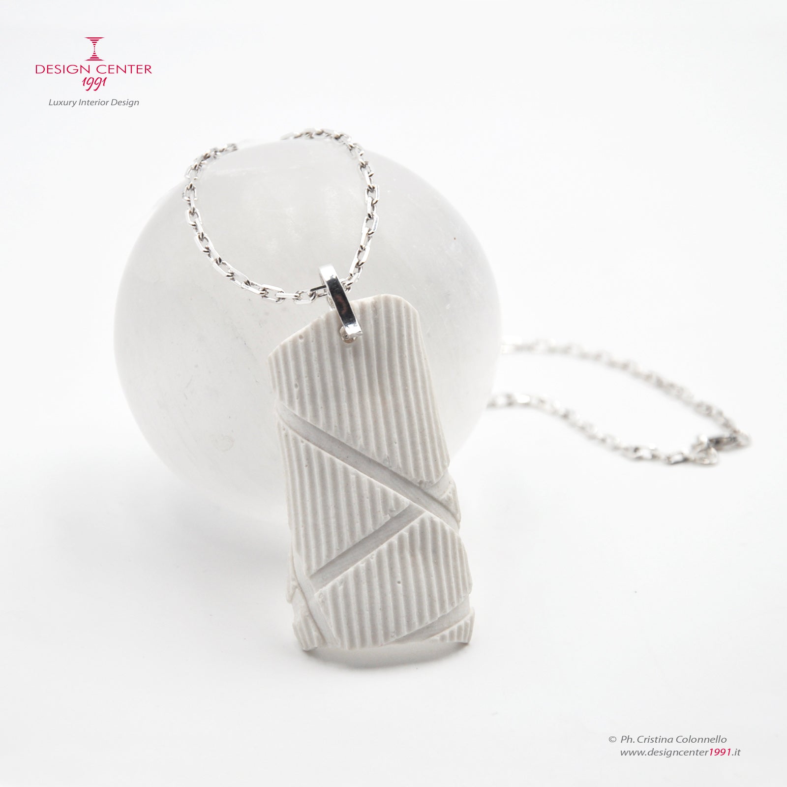 Design Necklace with Pendant-Porcelain Sculpture #3