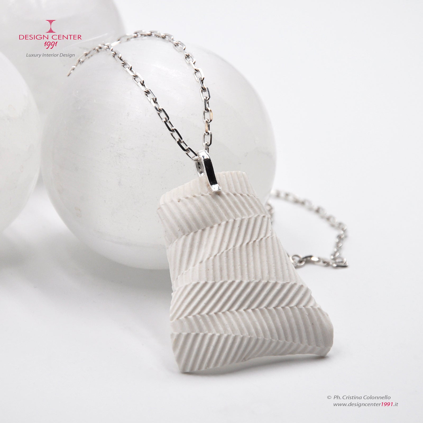 Design Necklace with Pendant-Porcelain Sculpture #5