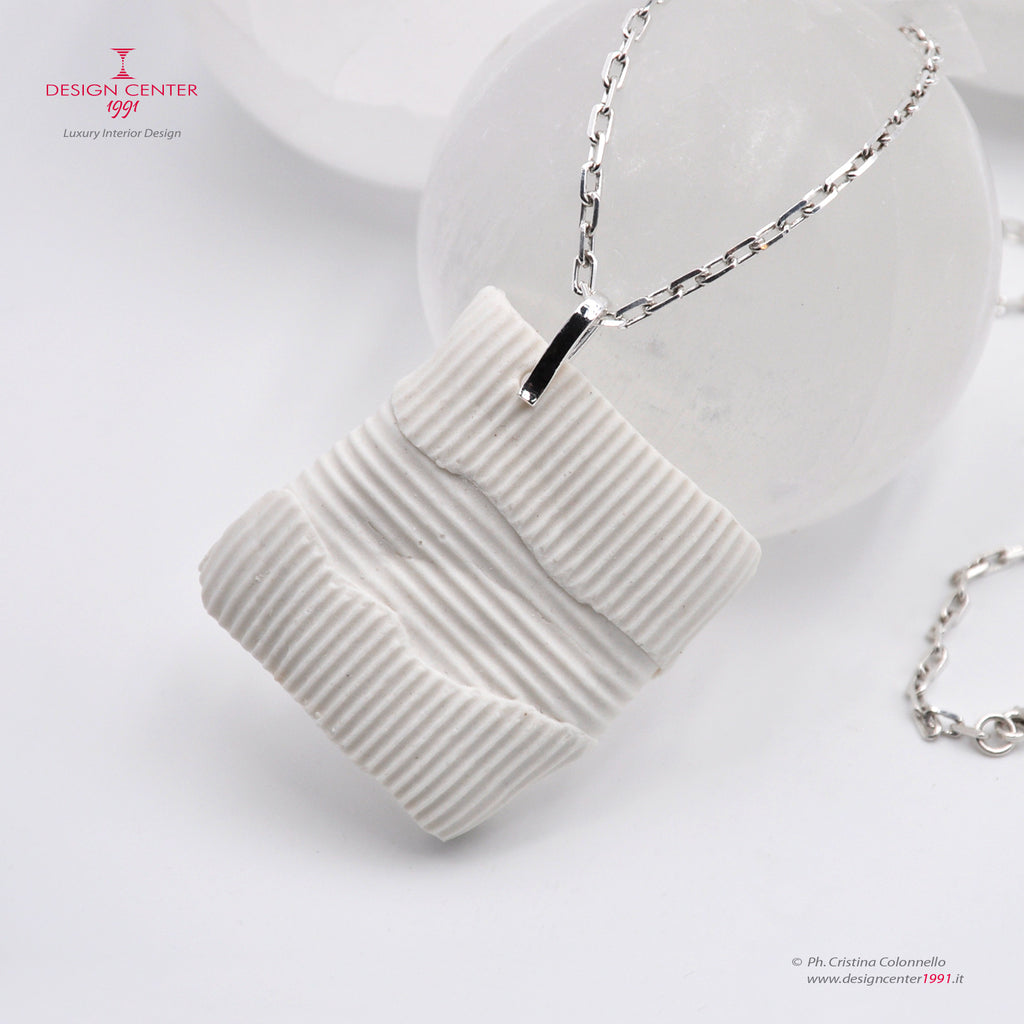 Design Necklace with Pendant-Porcelain Sculpture #6
