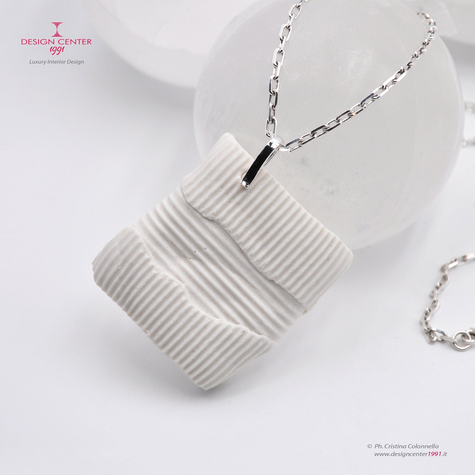 Design Necklace with Pendant-Porcelain Sculpture #6