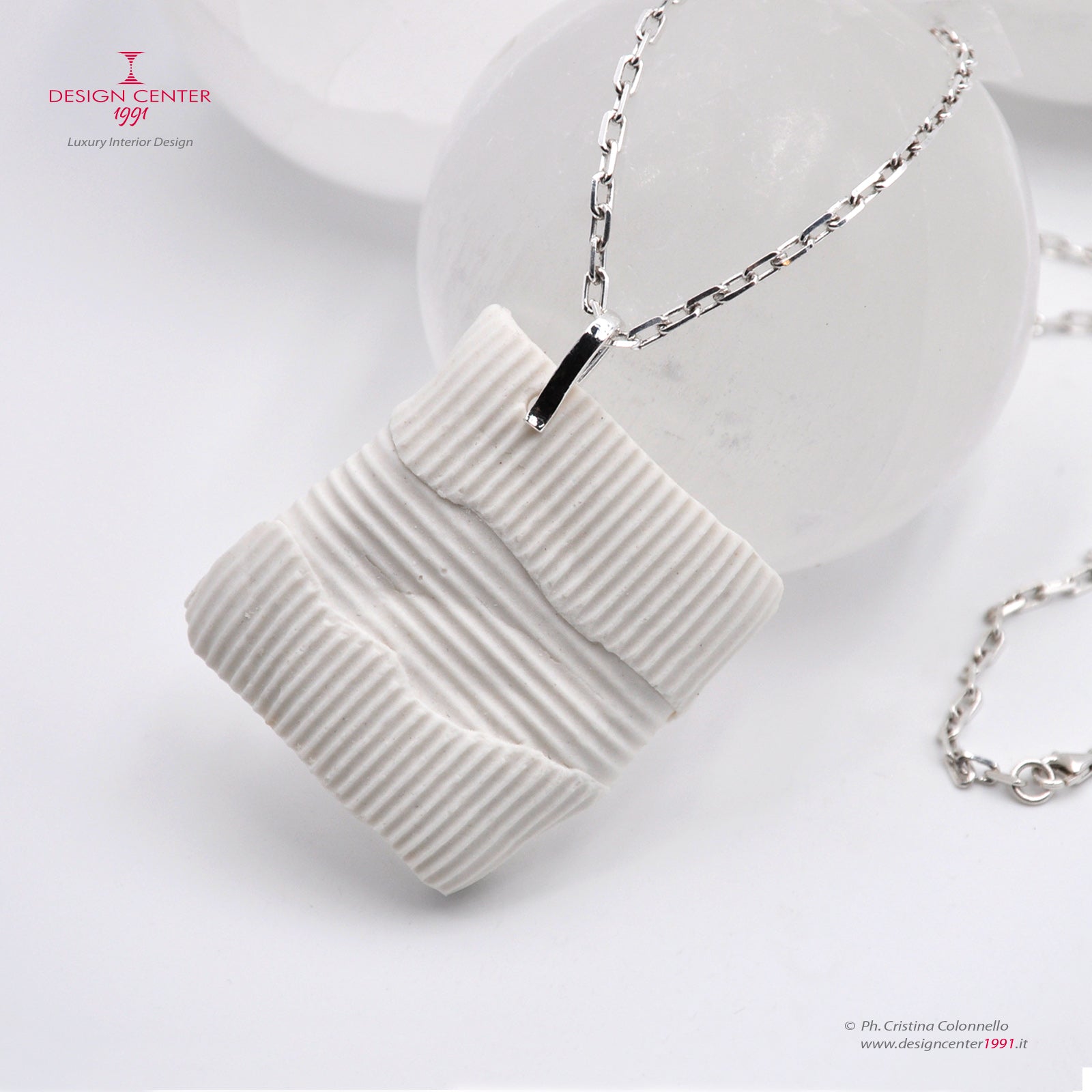 Design Necklace with Pendant-Porcelain Sculpture #6