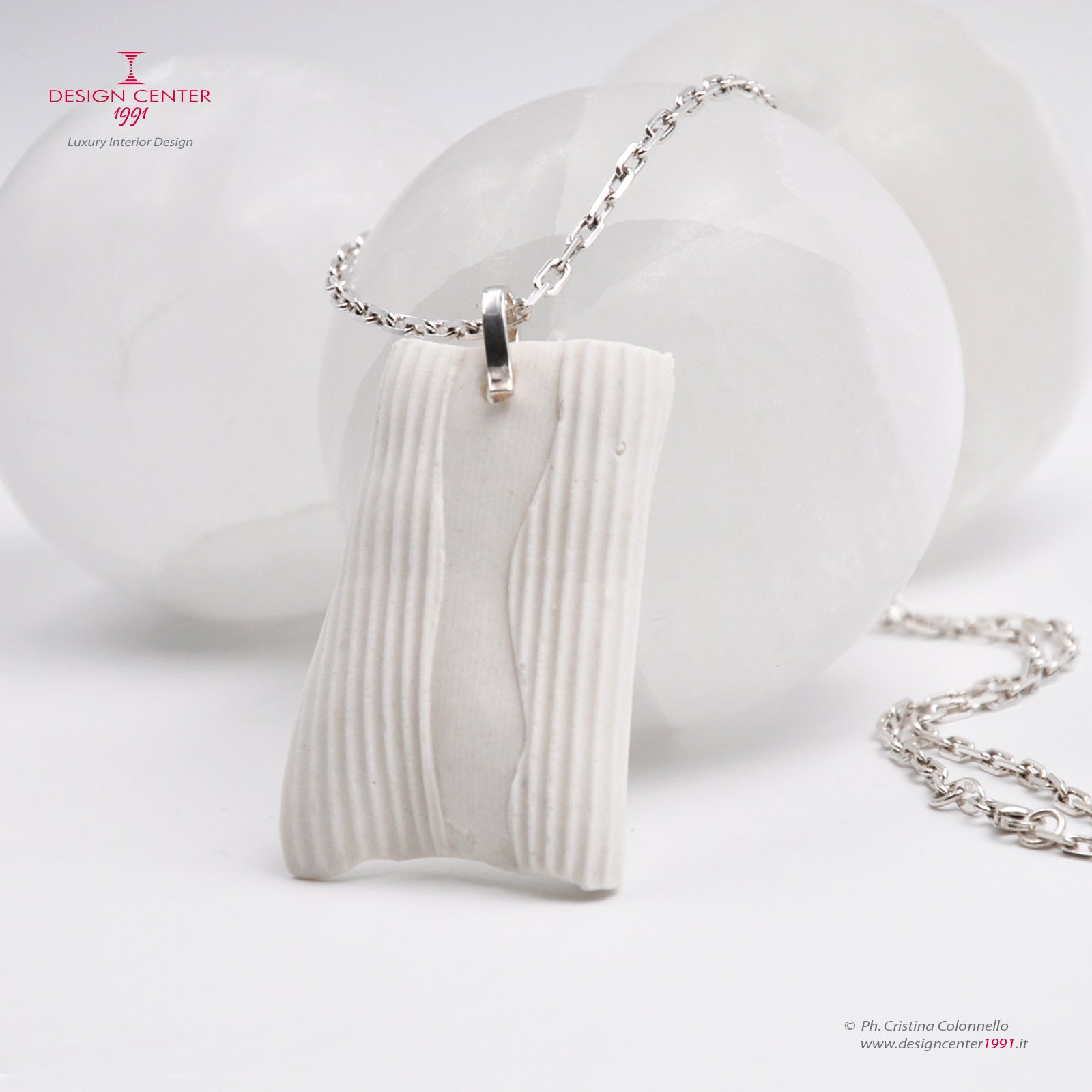 Design Necklace with Pendant-Porcelain Sculpture #8