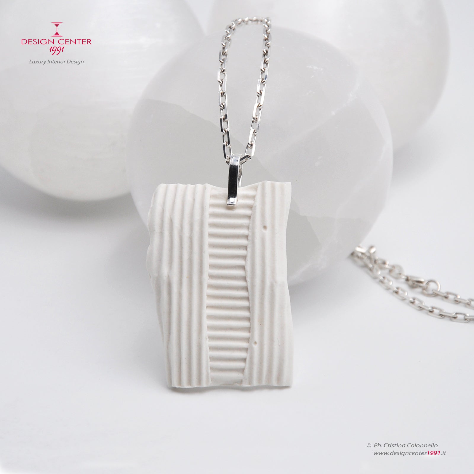 Design Necklace with Pendant-Porcelain Sculpture #9