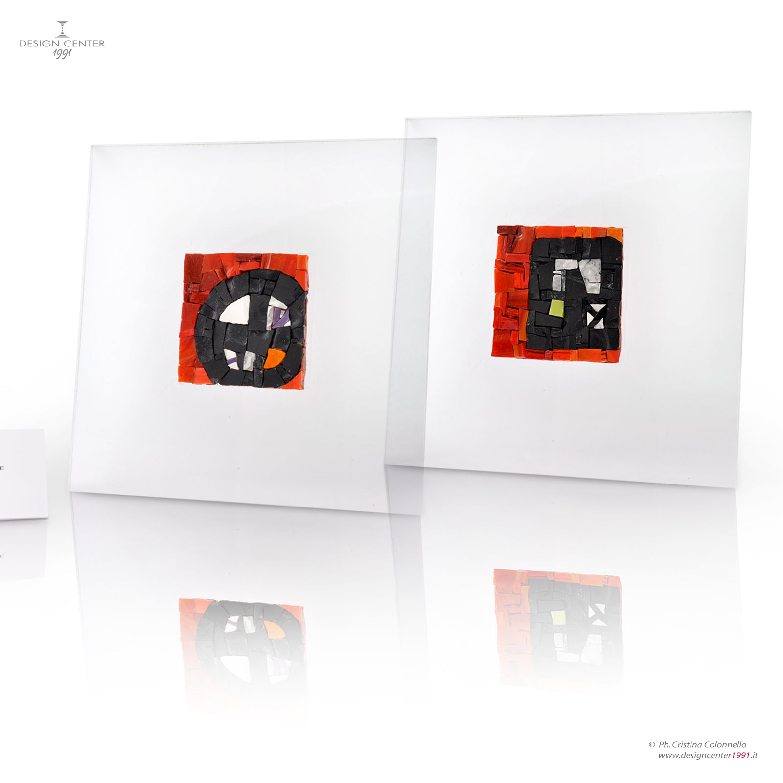 GEOMETRIE 2 -  Quadro moderno con mosaico di smalti veneziani - Collezione I Mosaici