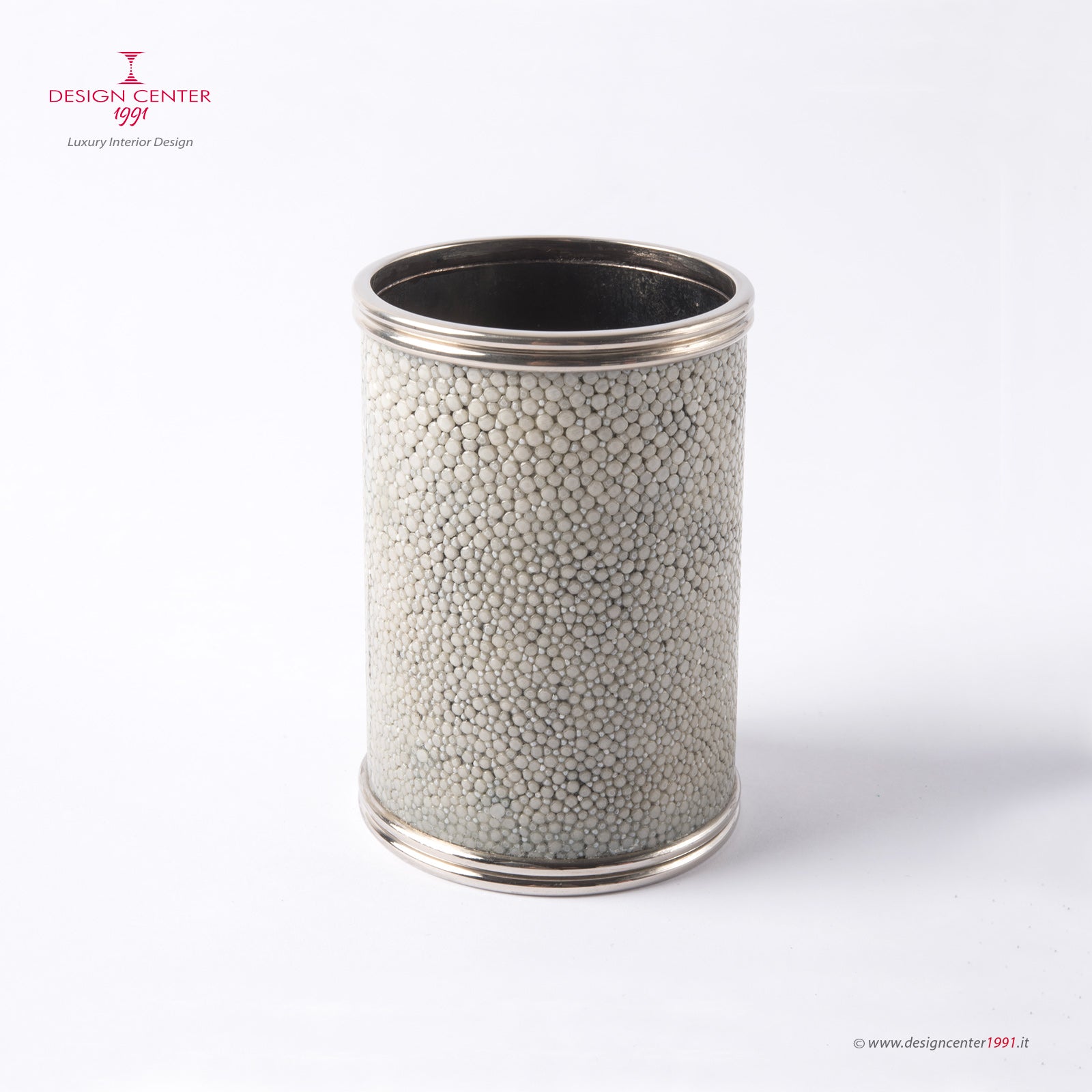 Portapenne in pelle shagreen salvia chiaro - Eleganza e Design Esclusivo