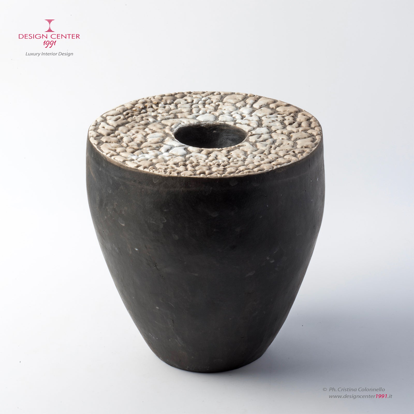NOTTE GIORNO 3 - Vaso scultura in ceramica Raku - Pezzo unico di Nino Basso